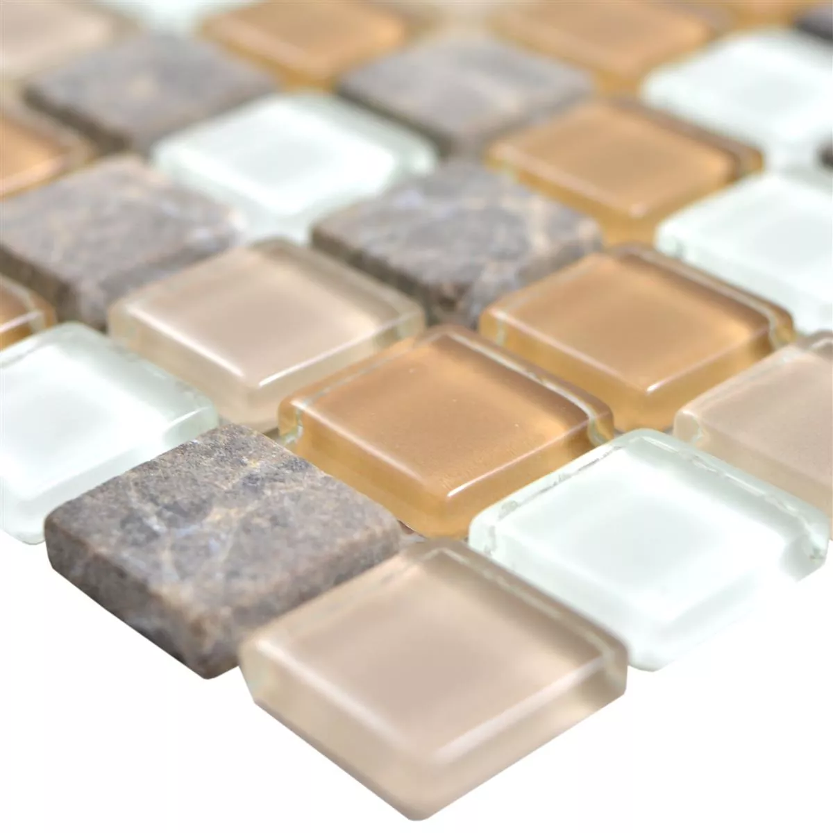 Glas Natursten Mosaik Zekova Beige Brun Vit Glas Natursten Mosaik Zekova Beige Brun Vit