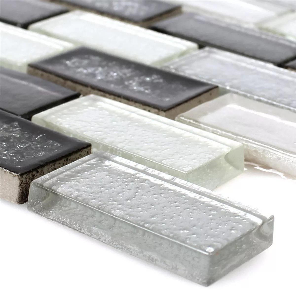 Mosaik Glas Keramik Mirasol Grå Mosaik Glas Keramik Mirasol Grå