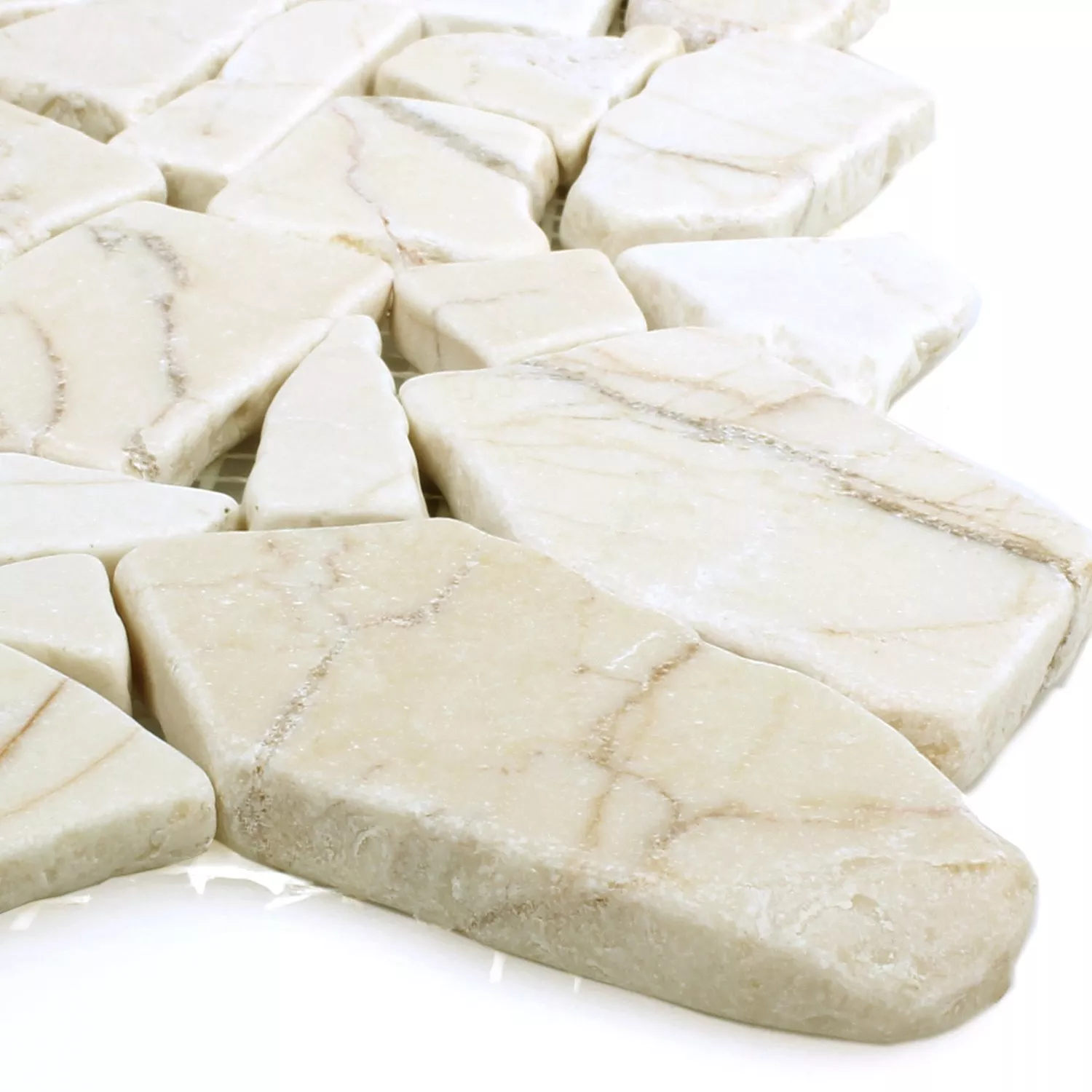 Mosaik Marmor Brott Gulden Cream Polerad Mosaik Marmor Brott Gulden Cream Polerad