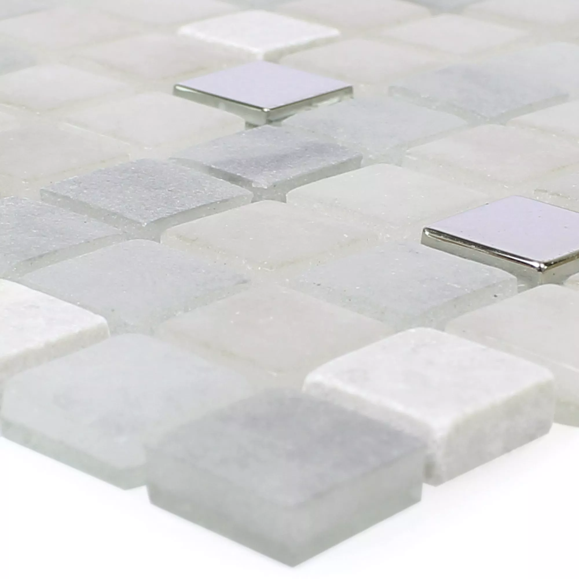 Mosaik Glas Natursten Mix Freyland Grå Mosaik Glas Natursten Mix Freyland Grå