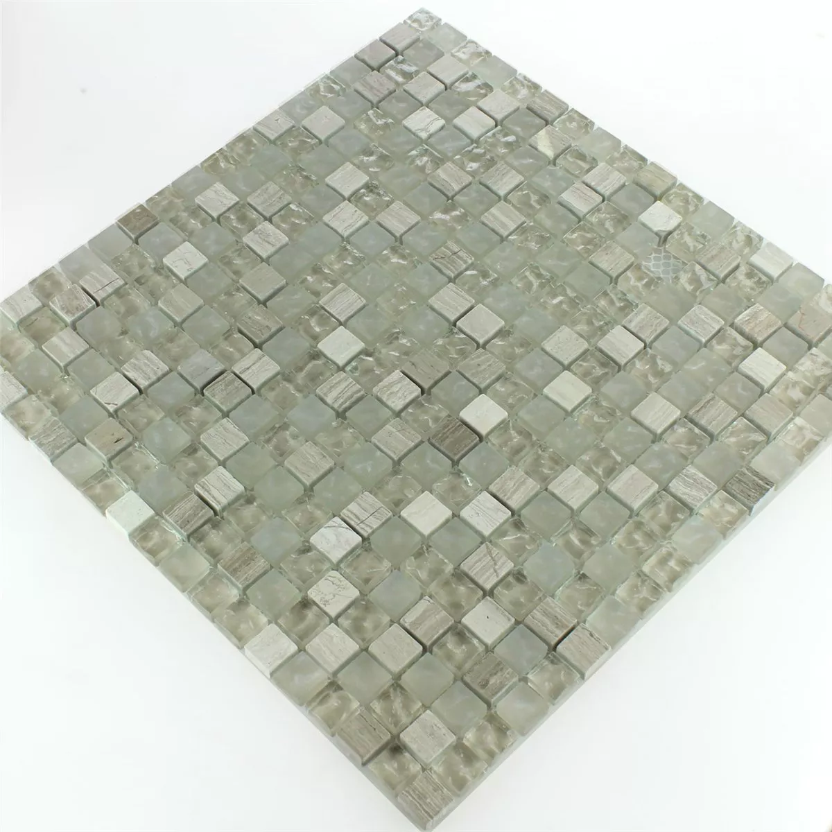 Mosaikfliesen Glas Marmor Burlywood Getrommelt