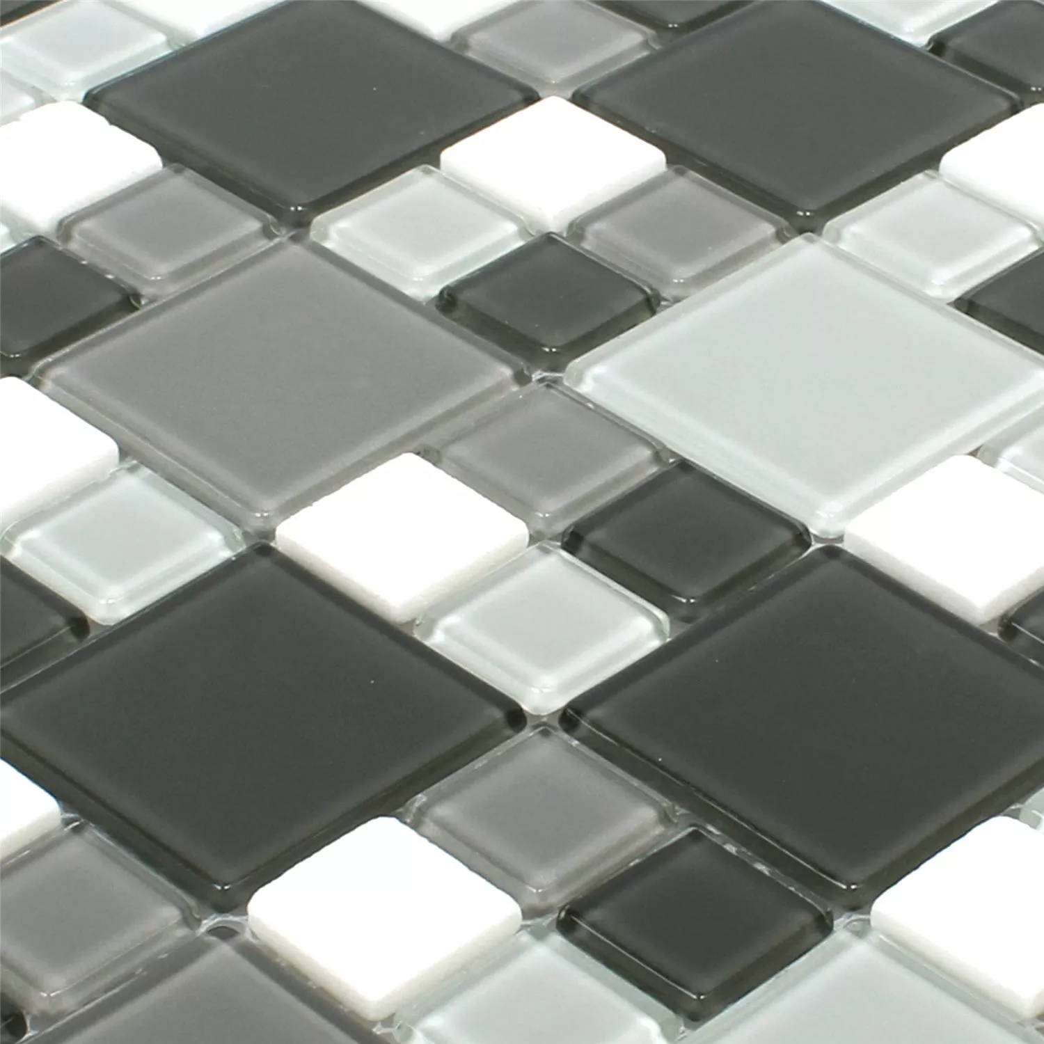 Mosaikfliesen Bangkok Schwarz Grau Weiss