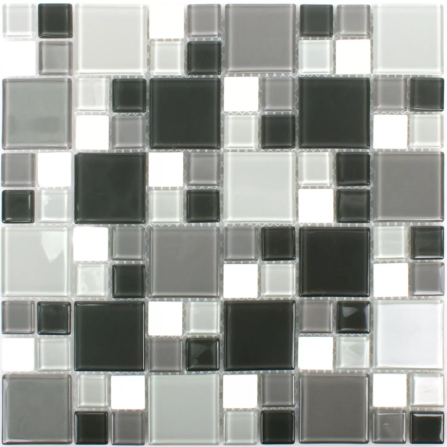 Mosaikfliesen Bangkok Schwarz Grau Weiss