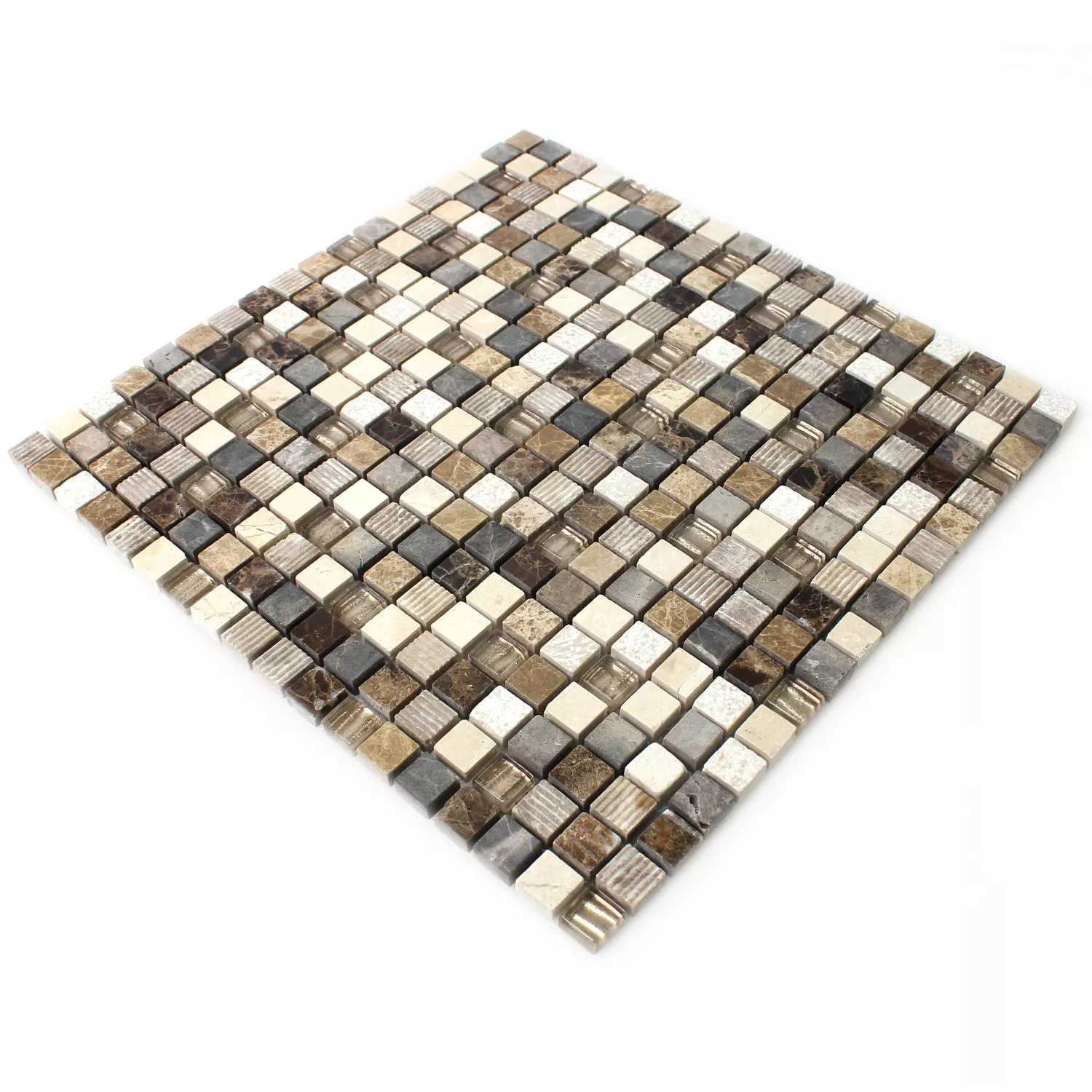 Mosaikfliesen Glas Naturstein Sonara Caramel Mix