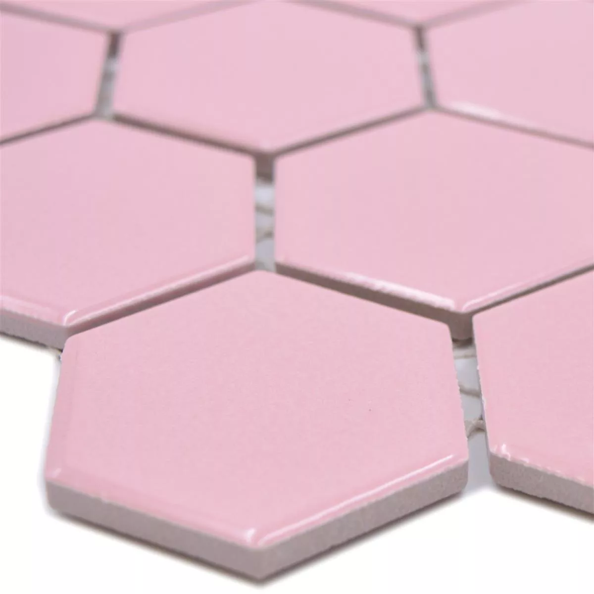 Keramikmosaik Salomon Hexagon Rosa H51 Keramikmosaik Salomon Hexagon Rosa H51