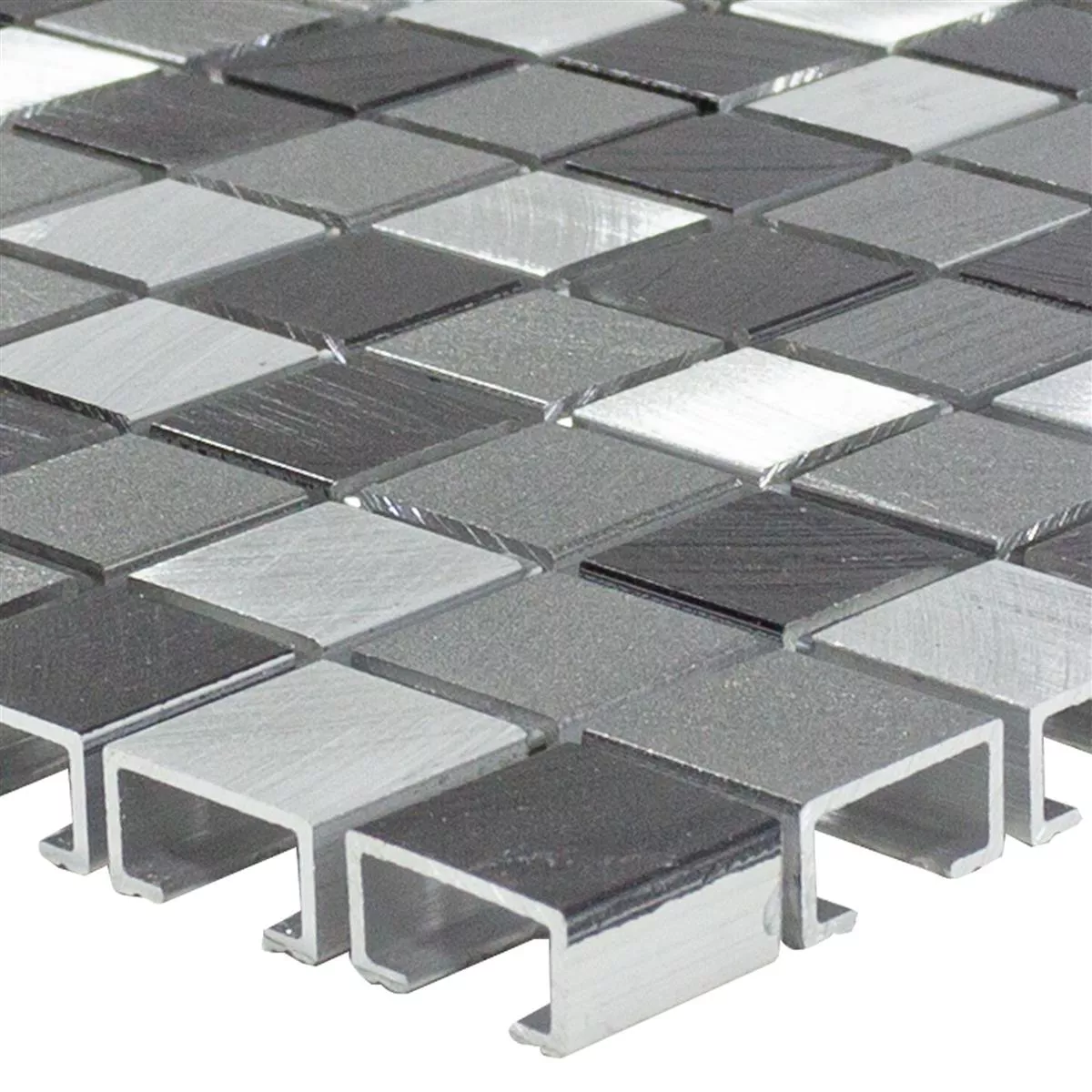 Aluminium Metall Mosaik Montezuma Grå Silver Mix Aluminium Metall Mosaik Montezuma Grå Silver Mix