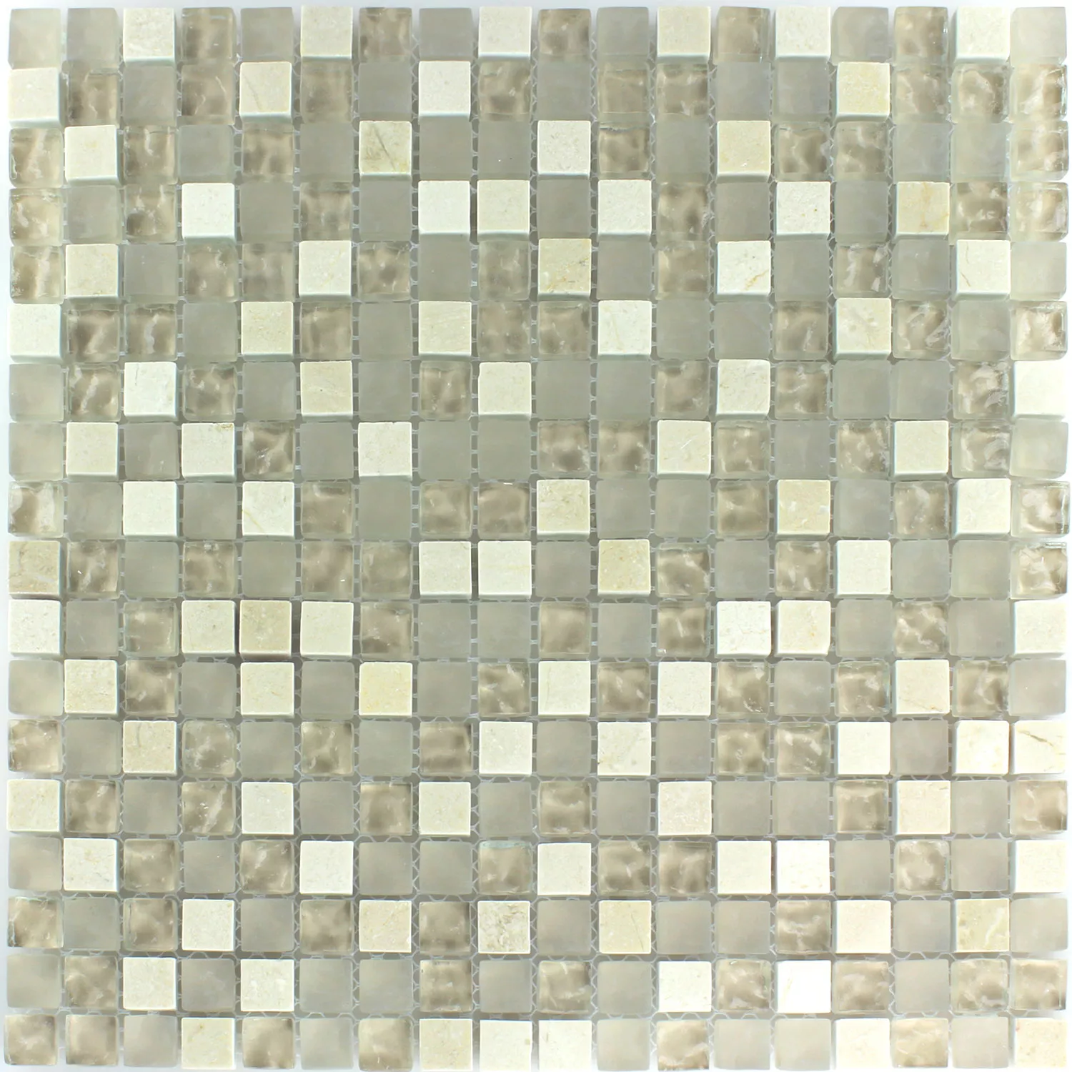 Mosaikfliesen Glas Marmor Barbuda Creme