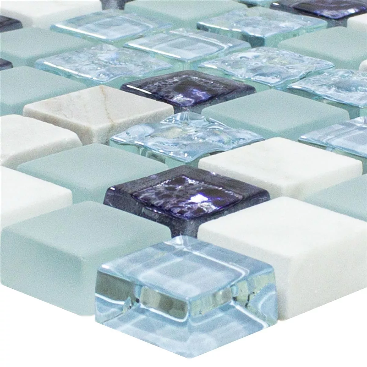 Glasmosaik Plattor Lexington Glas Material Mix Blå Glasmosaik Plattor Lexington Glas Material Mix Blå