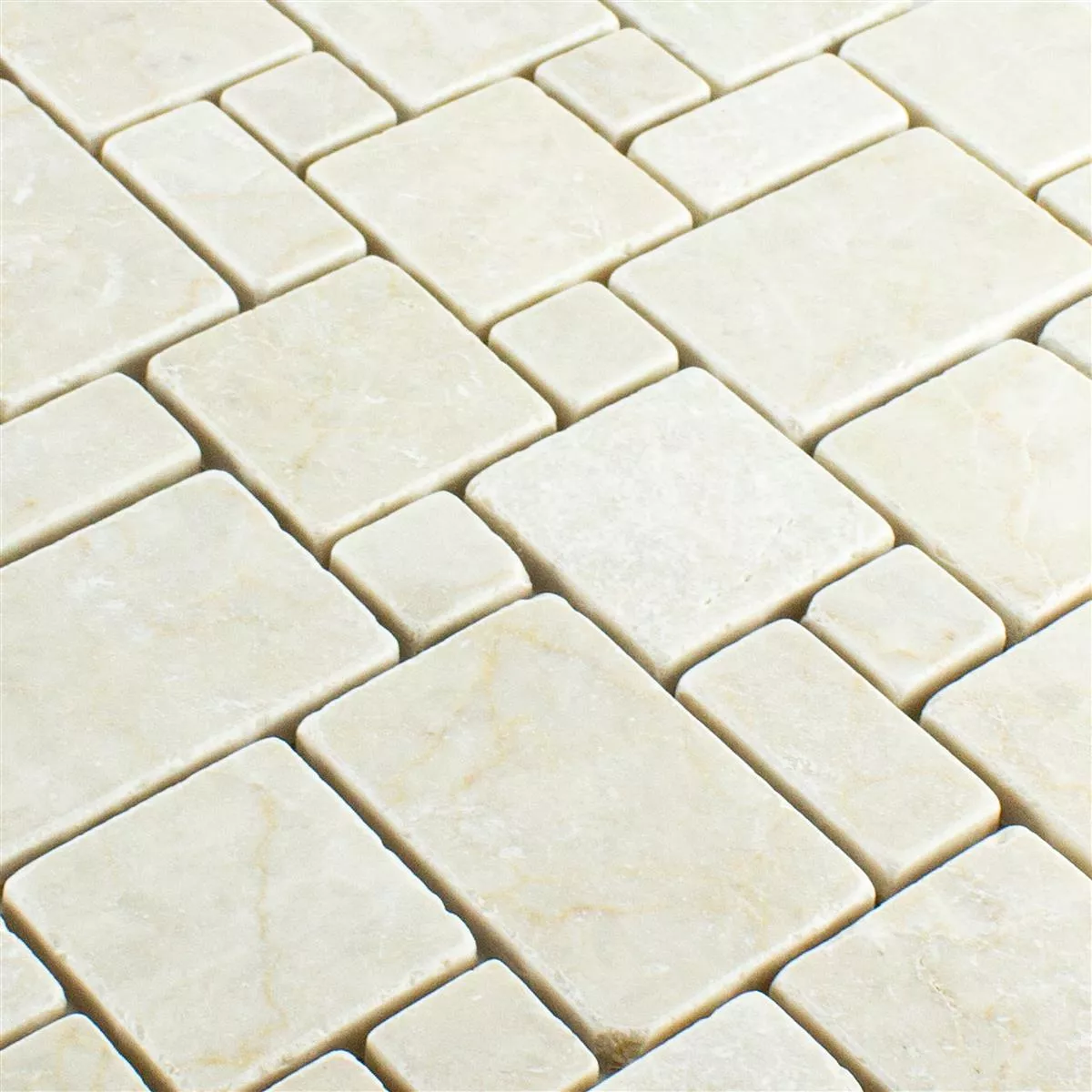 Naturstein Marmor Mosaikfliesen Kilkenny Cream