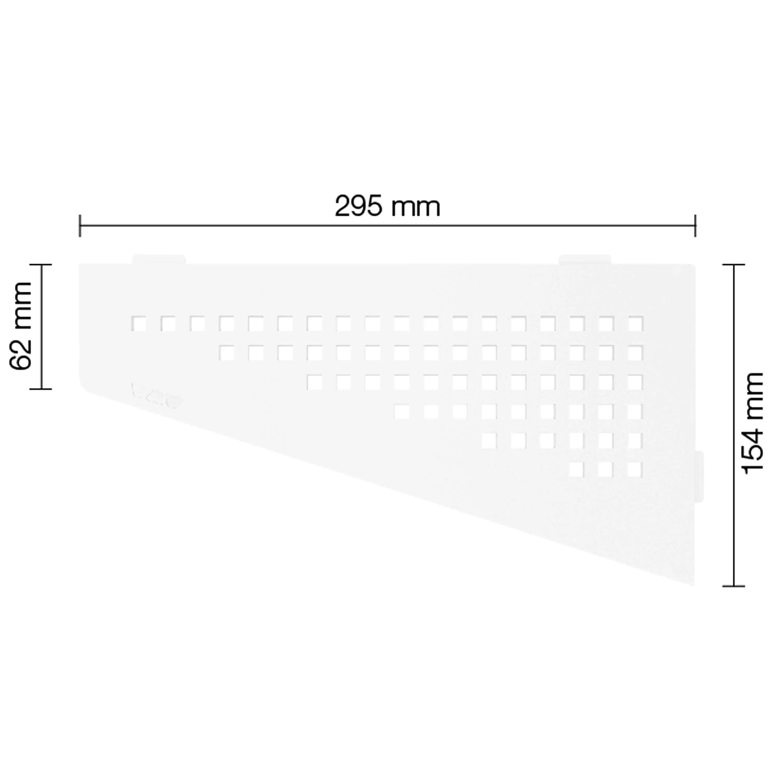 Wandablage Duschablage Schlüter 4eck 15,4x29,5cm Square Weiß