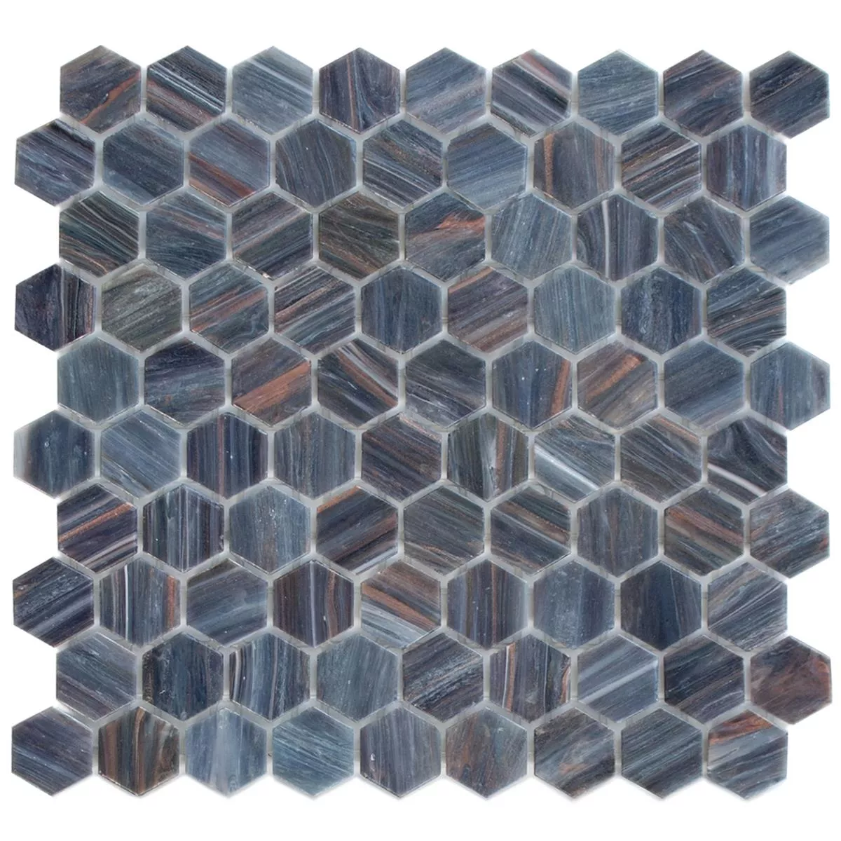 Glasmosaik Plattor Trend-Vi Hexagon 218 Blå Glasmosaik Plattor Trend-Vi Hexagon 218 Blå