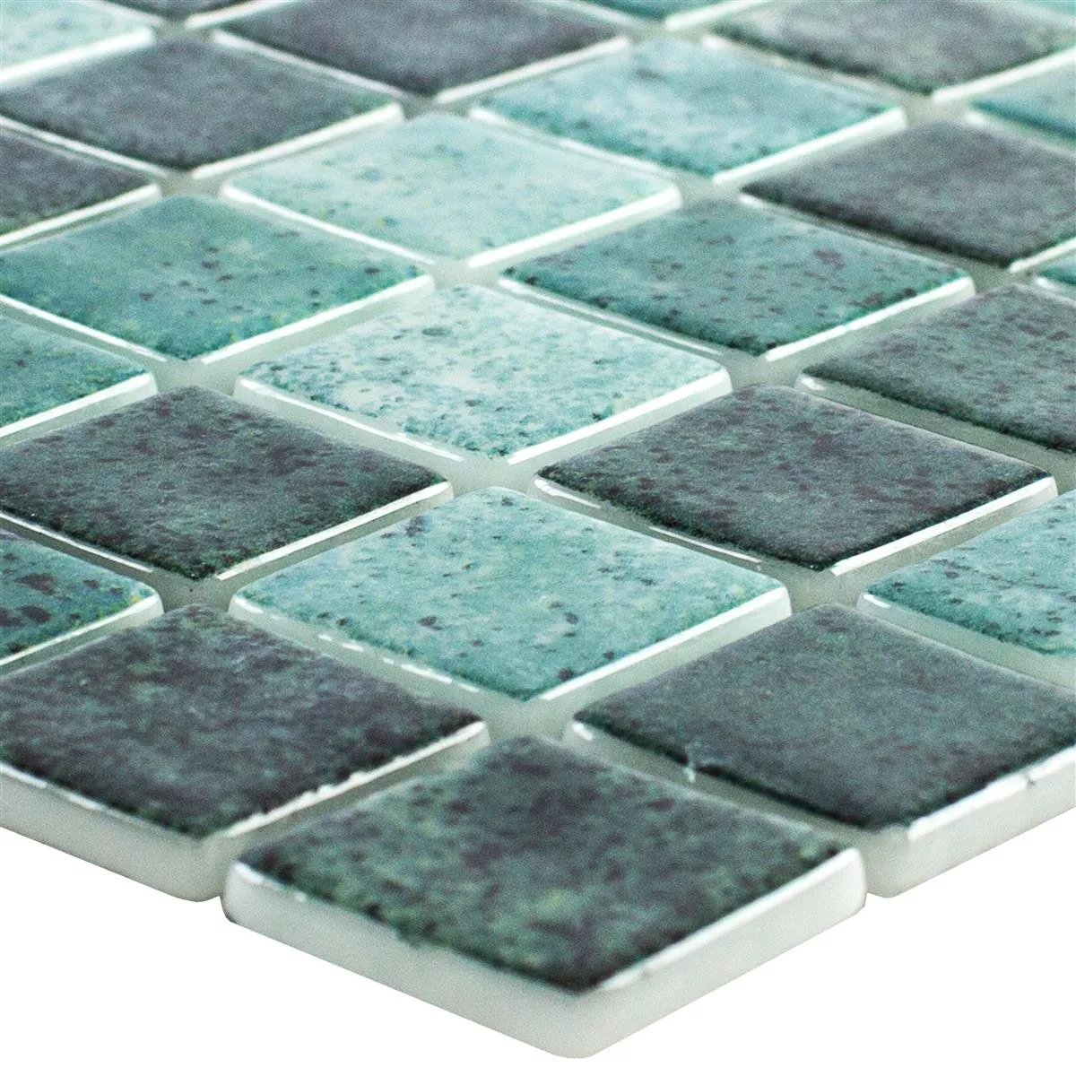 Glas Swimmingpool Mosaik Baltic Grön 25x25mm Glas Swimmingpool Mosaik Baltic Grön 25x25mm