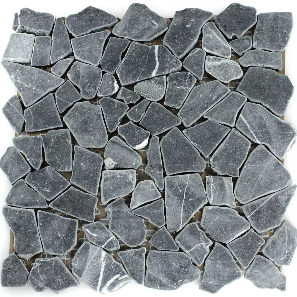 Mosaikfliesen Marmor Bruch Nero Carrara