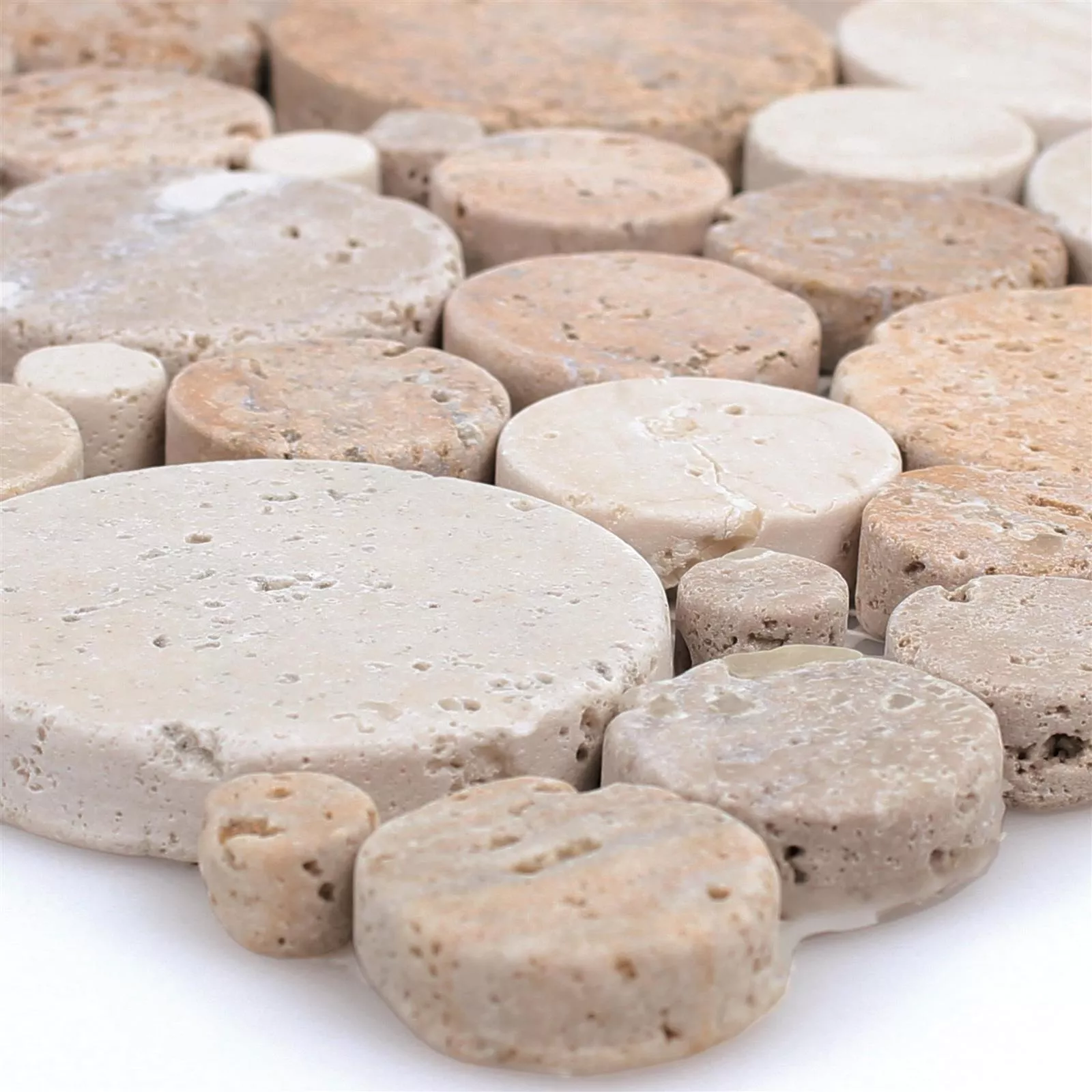 Travertin Natursten Mosaik Franklin Guld Beige Vit Travertin Natursten Mosaik Franklin Guld Beige Vit