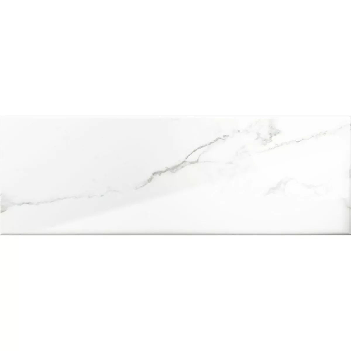 Metro Kakel Girona Marmor Optik Vit Glänsande 10x30cm Metro Kakel Girona Marmor Optik Vit Glänsande 10x30cm