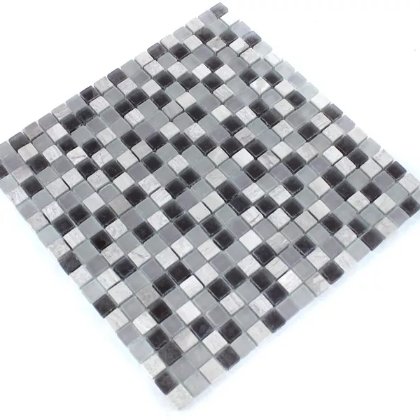 Mosaikfliesen Glas Marmor 15x15x8mm Lila Mix