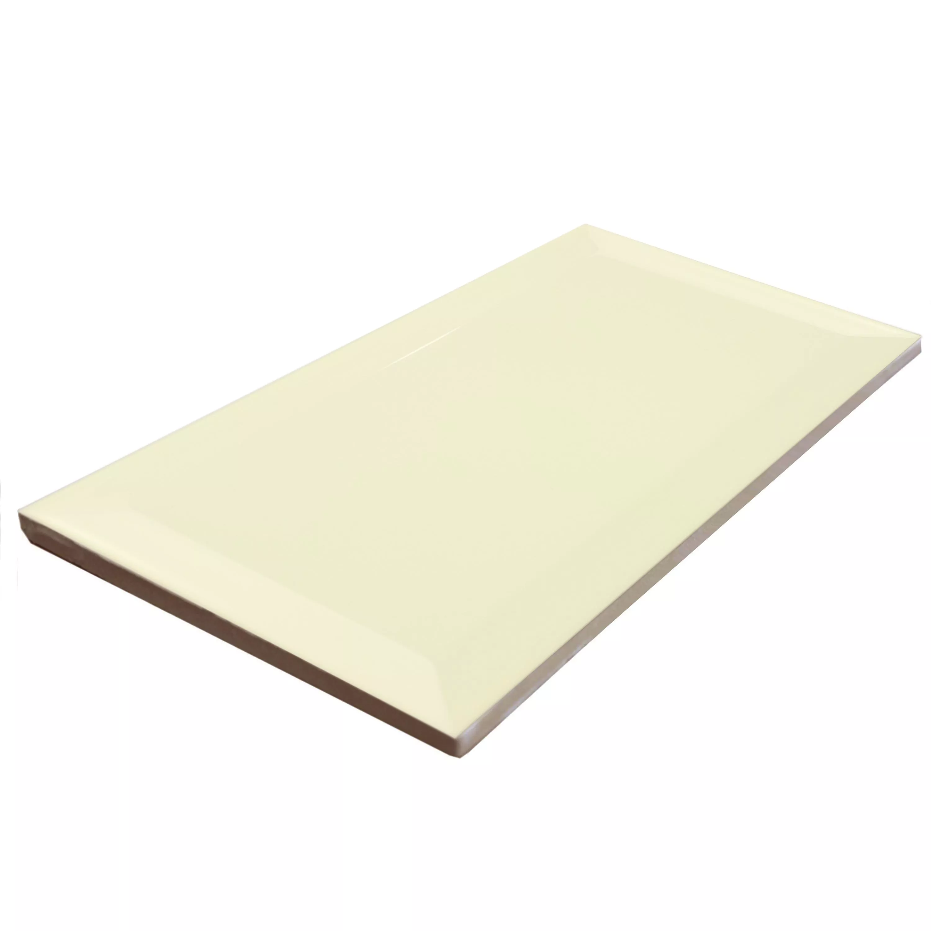 Muster Metro Wandfliesen Brussel Facette 10x20x0,7cm Crema Joy