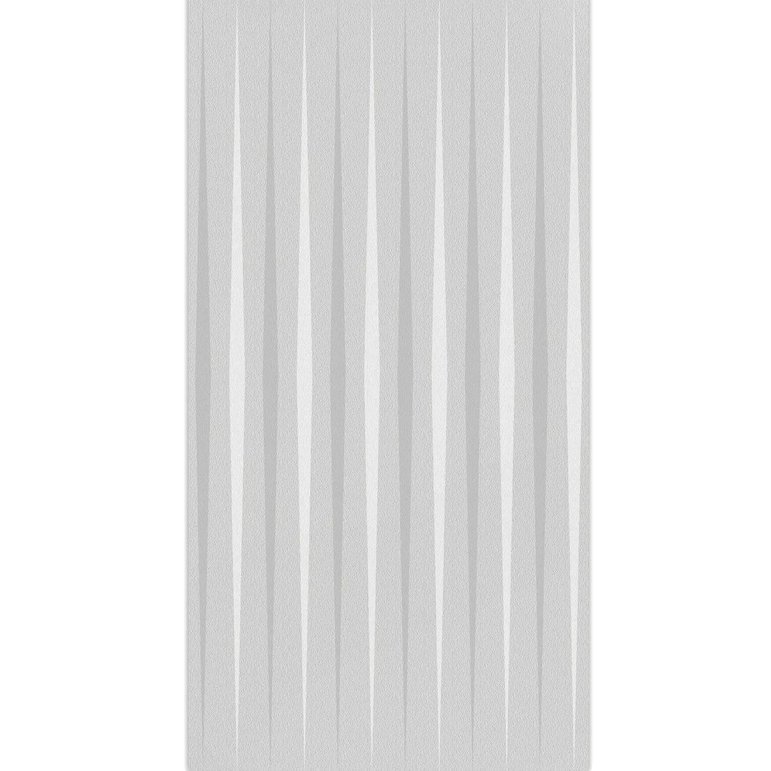 Wandfliesen Vulcano Stripes Dekor Rektifiziert Hellgrau 60x120cm