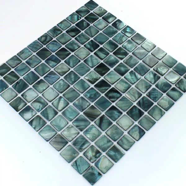 Mosaikfliesen Glas Perlmutt Effekt 25x25x2mm Grün