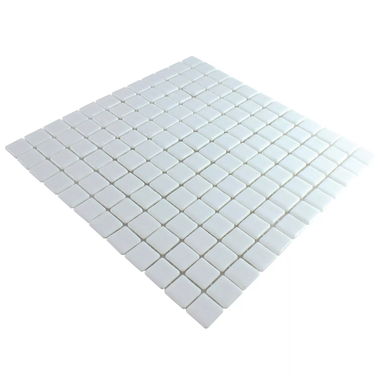 Glas Schwimmbad Pool Mosaik Lagune R11C Weiß