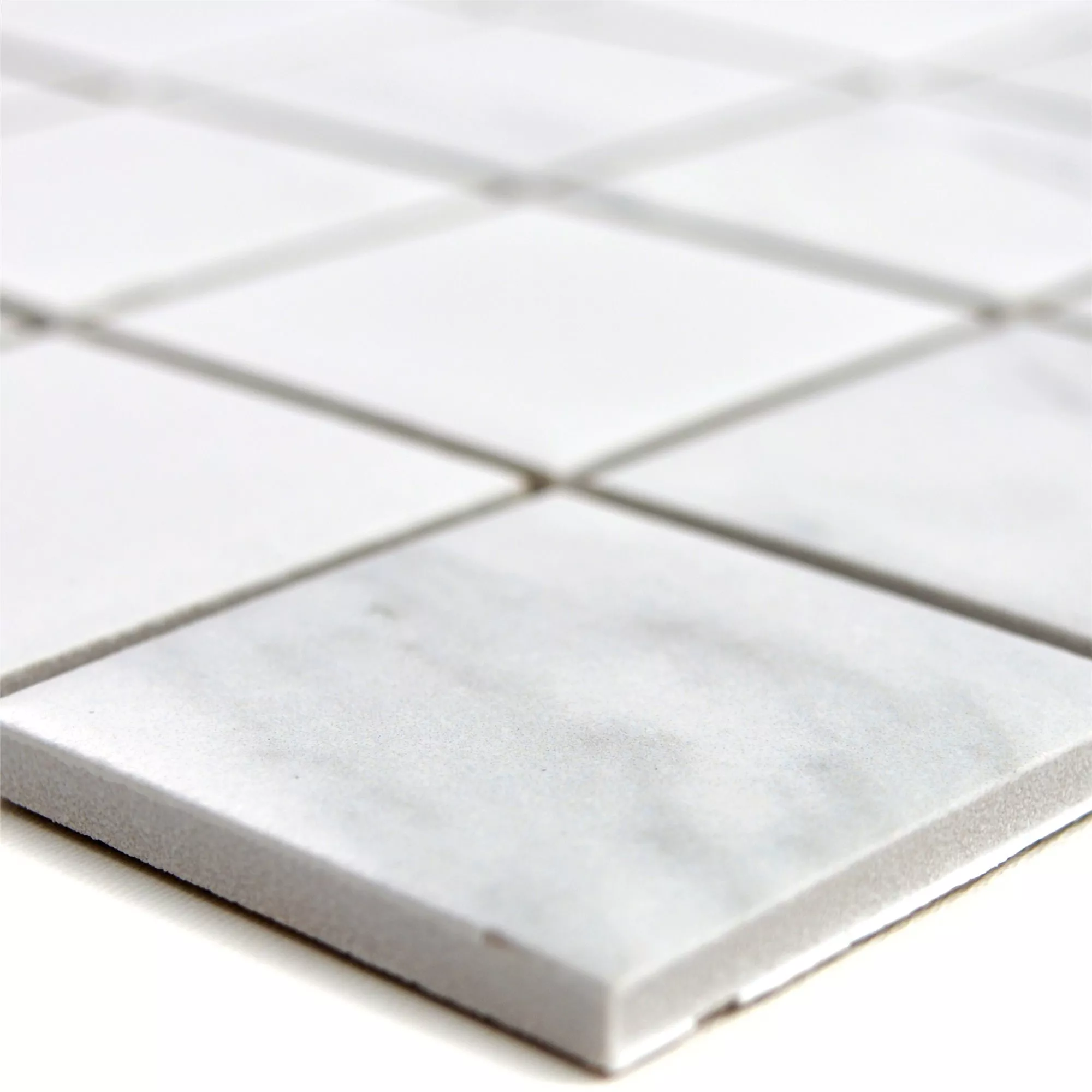 Keramik Mosaikfliesen Zyrus Carrara Quadrat 48