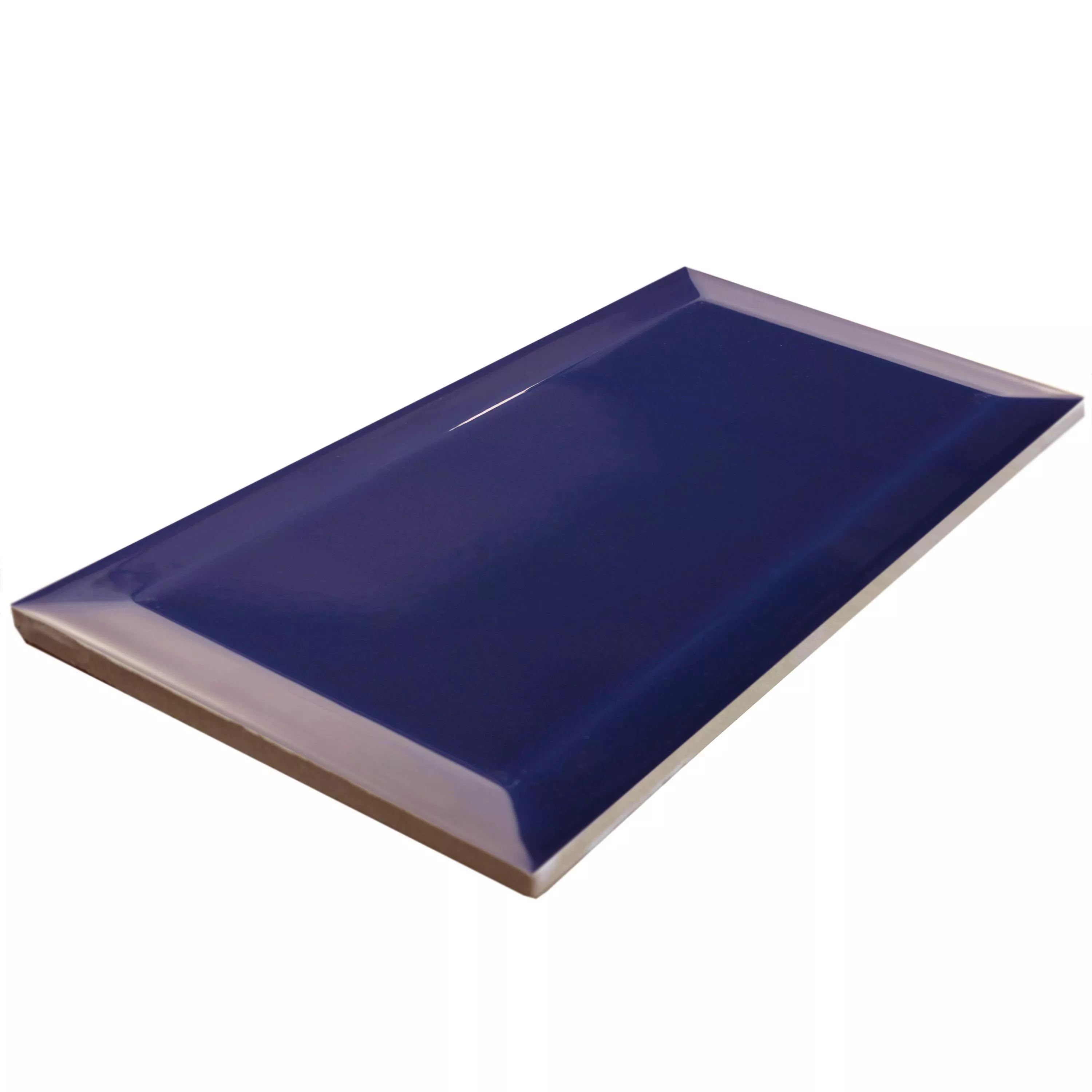 Metro Wandfliesen Brussel Facette 10x20x0,7cm Azul Cobalto