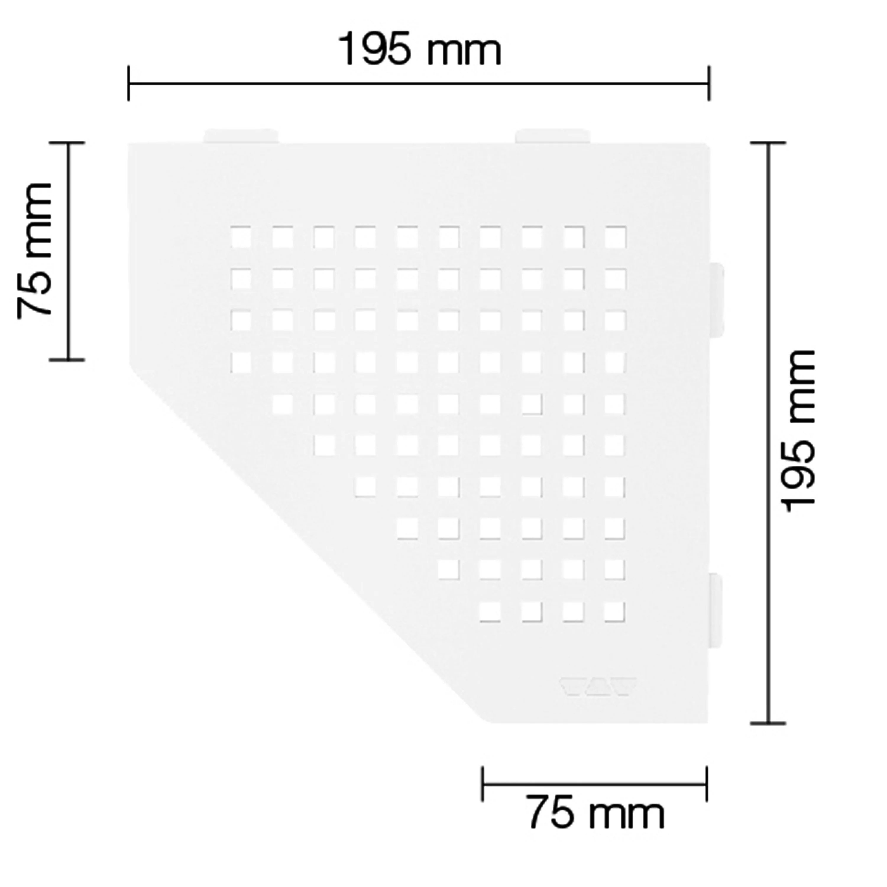 Wandablage Duschablage Schlüter 5eck 19,5x19,5cm Square Weiß