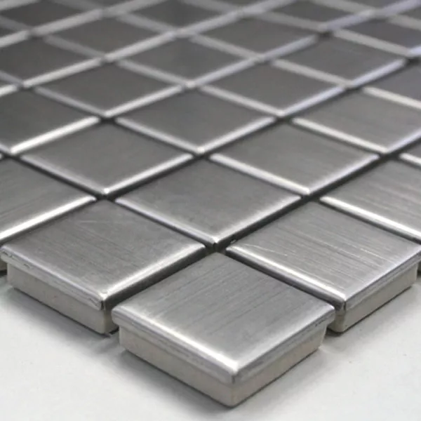 Edelstahl Metall Mosaikfliesen Concept Silber Gebürstet Q23