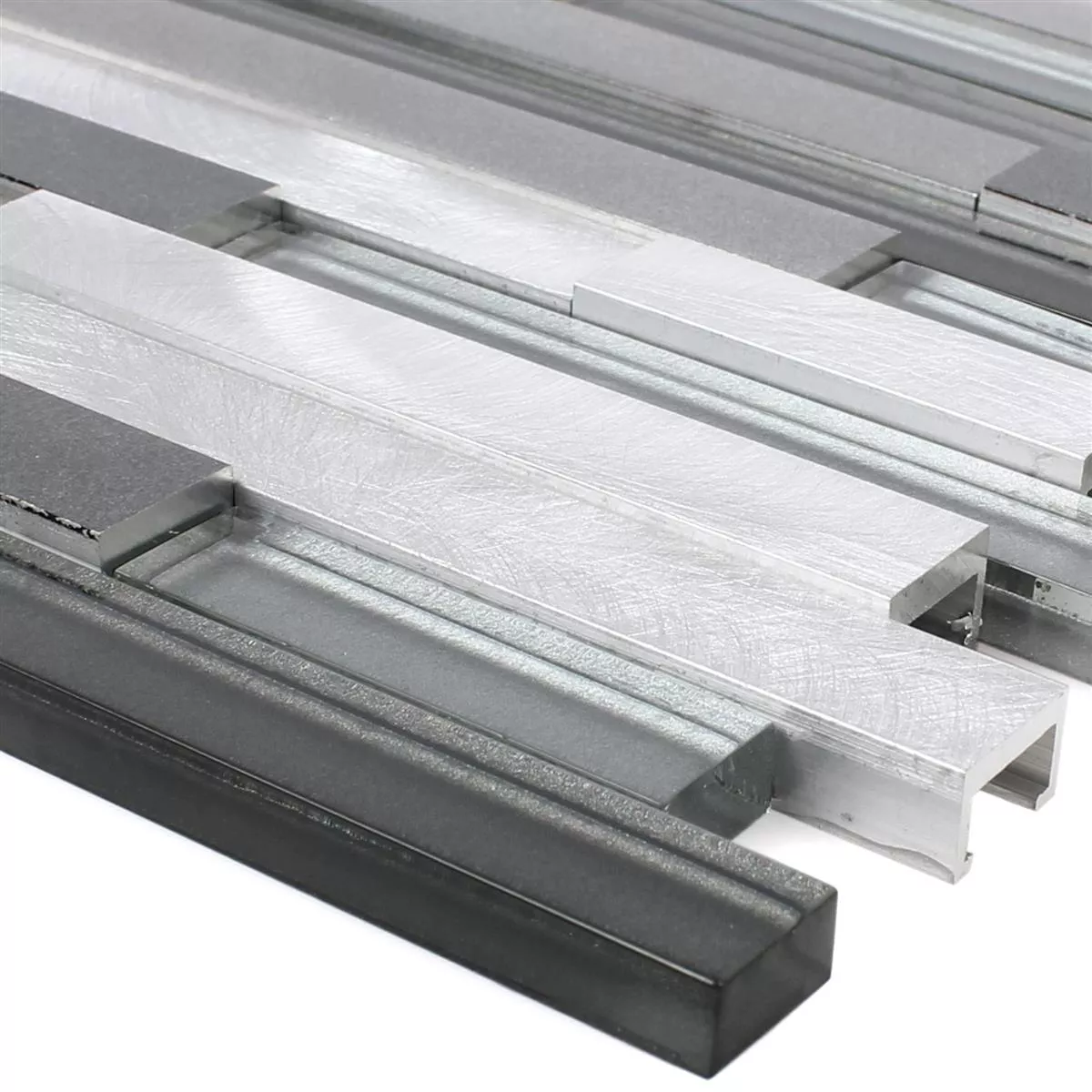Mosaik Glas Metall Margariti Svart Silver Mosaik Glas Metall Margariti Svart Silver
