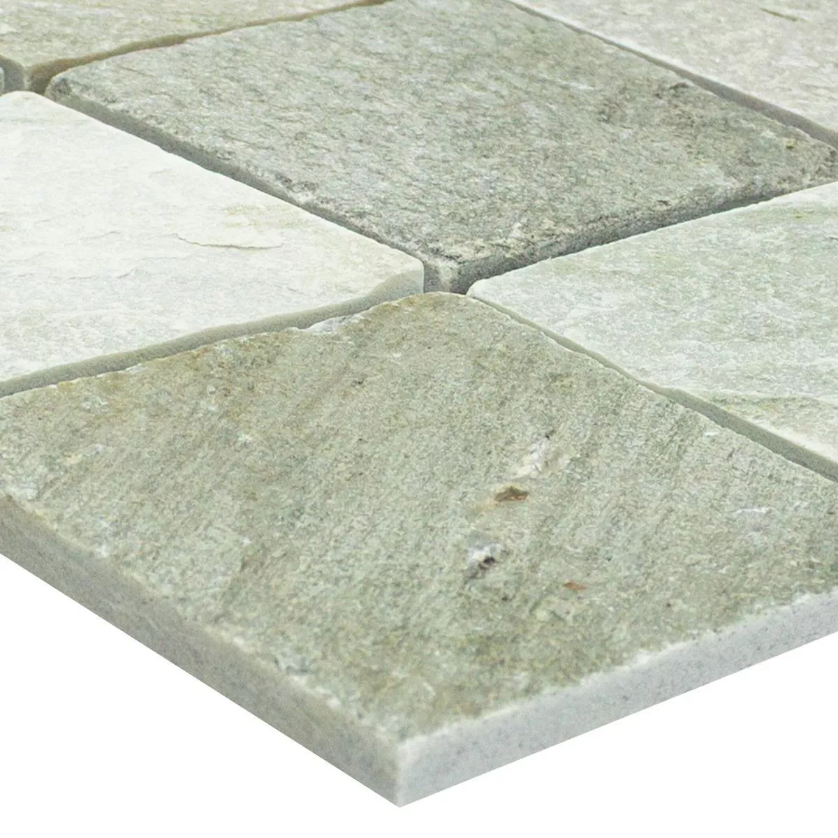 Quarzit Naturstein Mosaikfliesen Odessa Beige Grau 100x100mm
