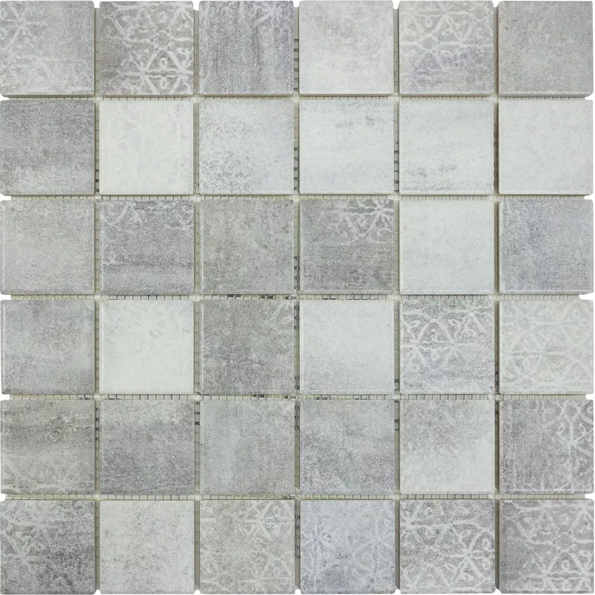 Keramik Mosaikfliesen Sorrento Grau