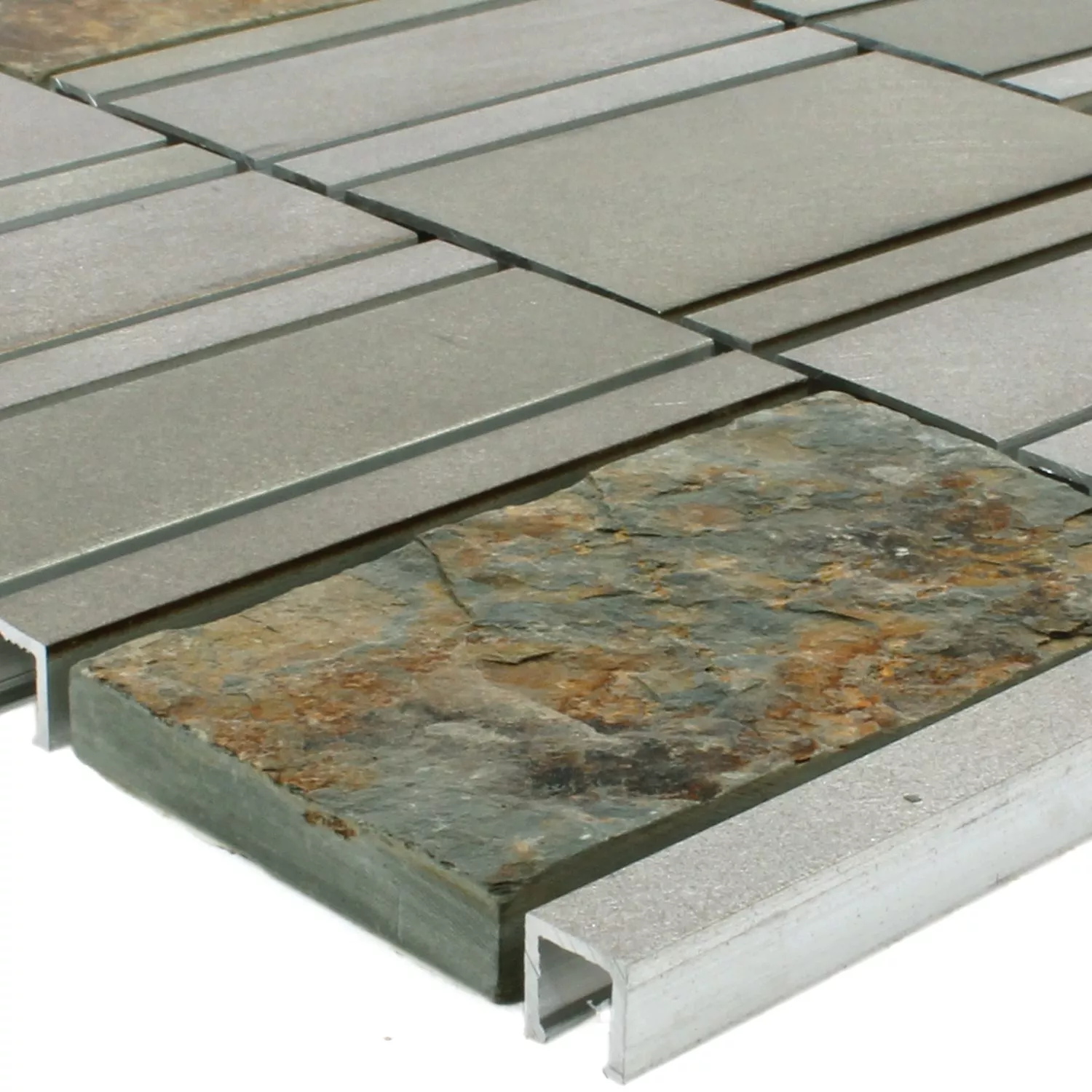 Mosaik Natursten Aluminium Avanti Brun Mosaik Natursten Aluminium Avanti Brun