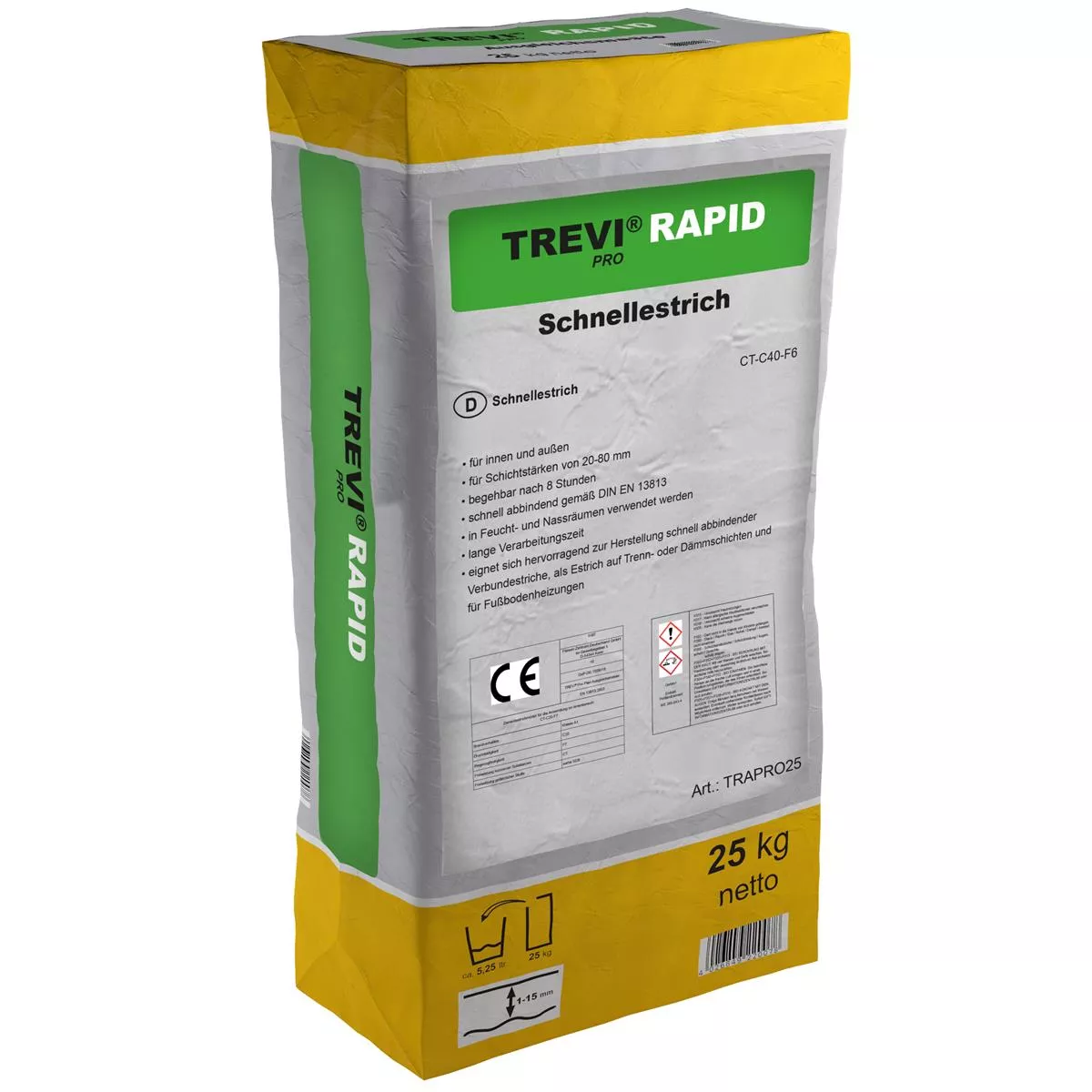 Trevi Pro Rapid schnellabbindender Zementestrich (25KG)