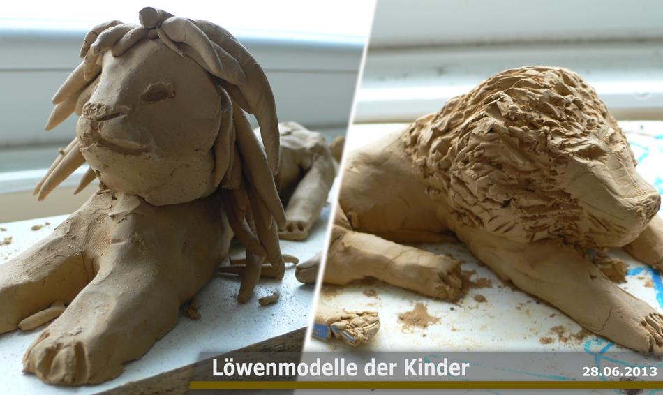 Löwenmodelle der Kinder