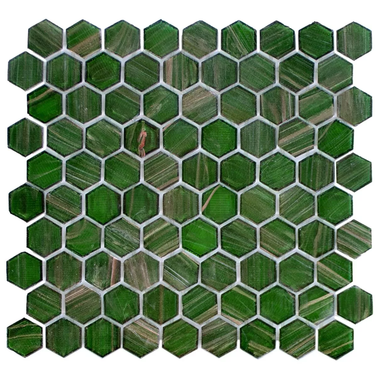 Glasmosaik Plattor Trend-Vi Hexagon 236 Grön Glasmosaik Plattor Trend-Vi Hexagon 236 Grön