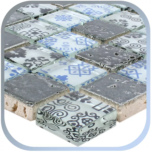 Glas Natursten Mosaik Glas Natursten Mosaik
