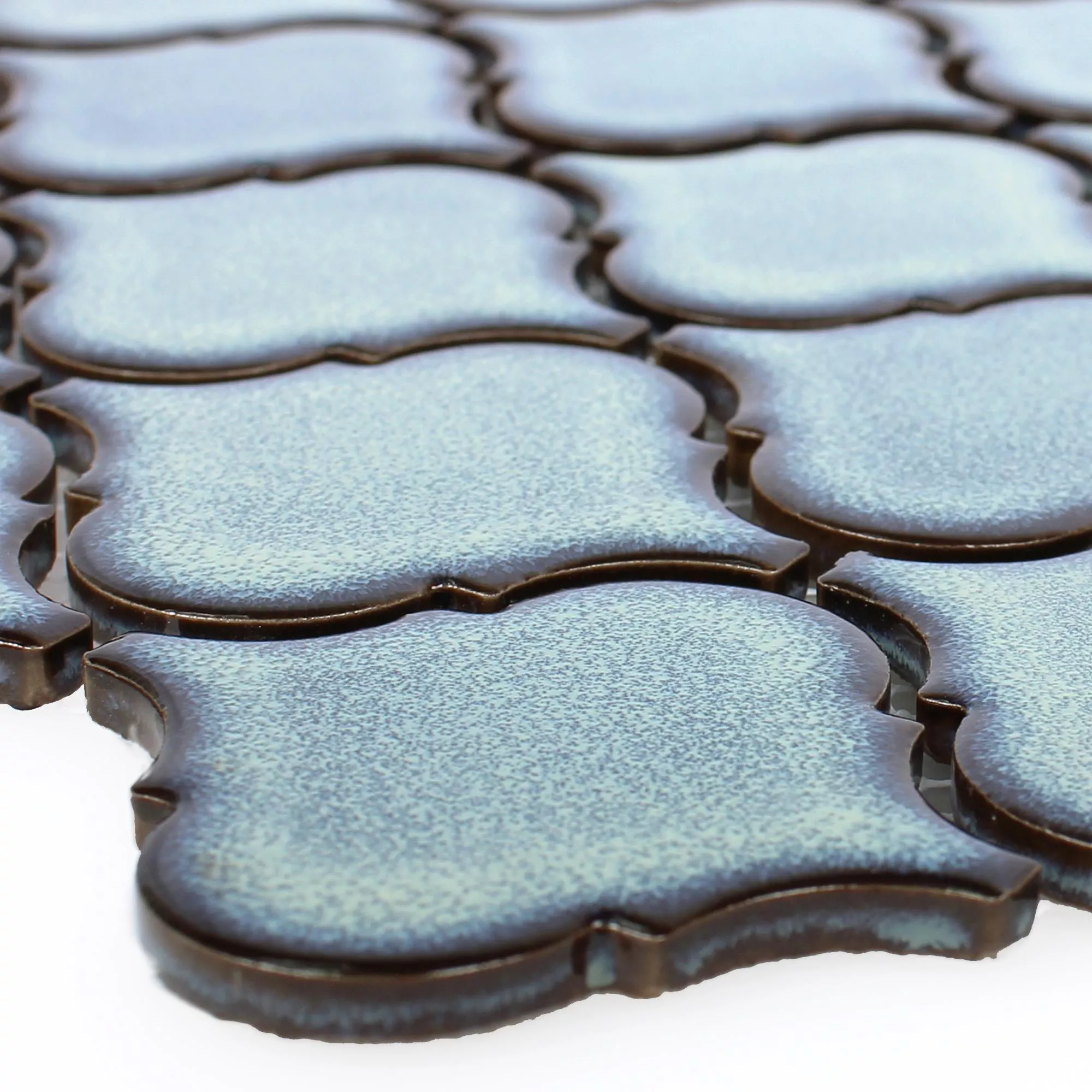 Muster von Keramik Mosaikfliesen Trier Florentiner Blau