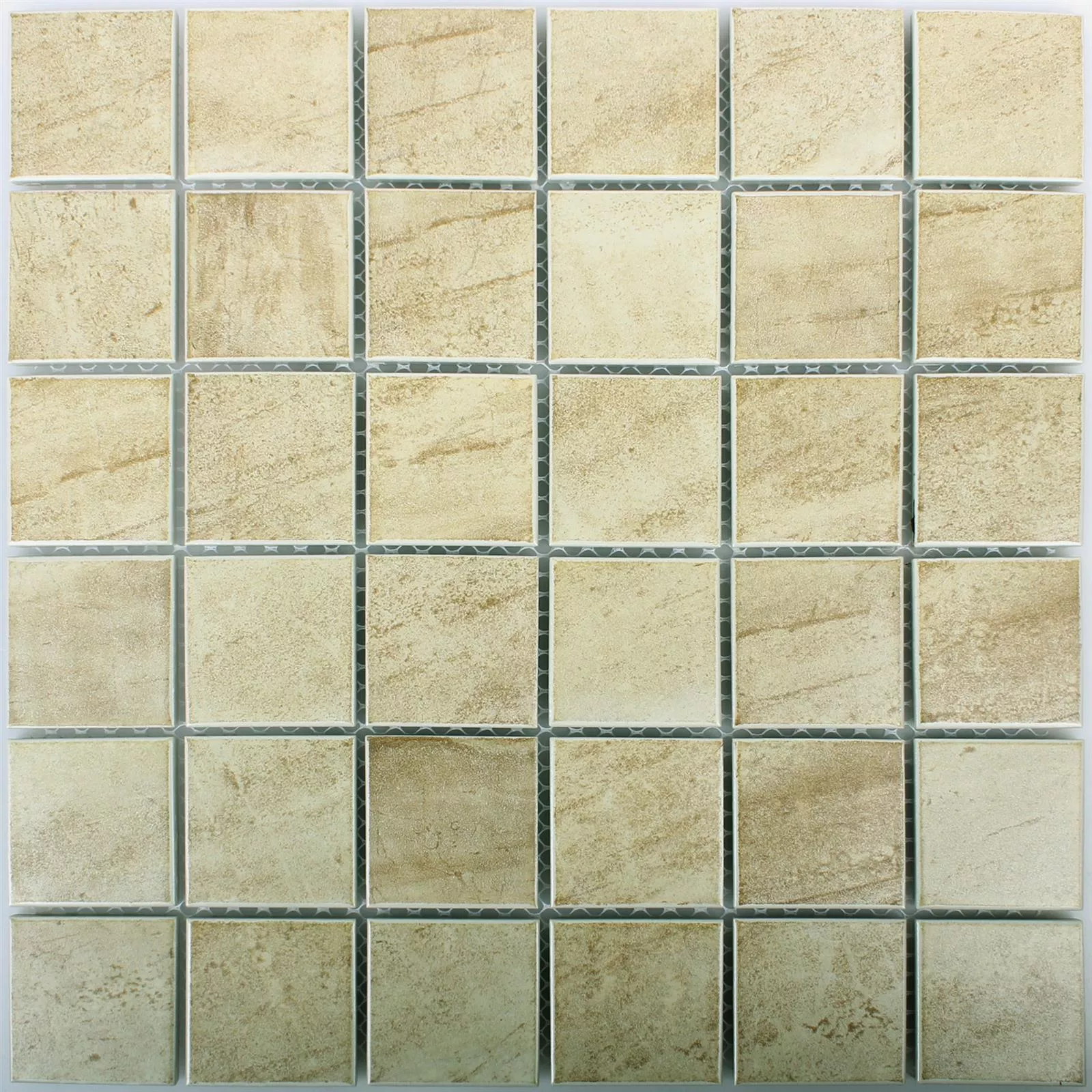 Keramik Betonoptik Mosaikfliesen Shepherd Beige