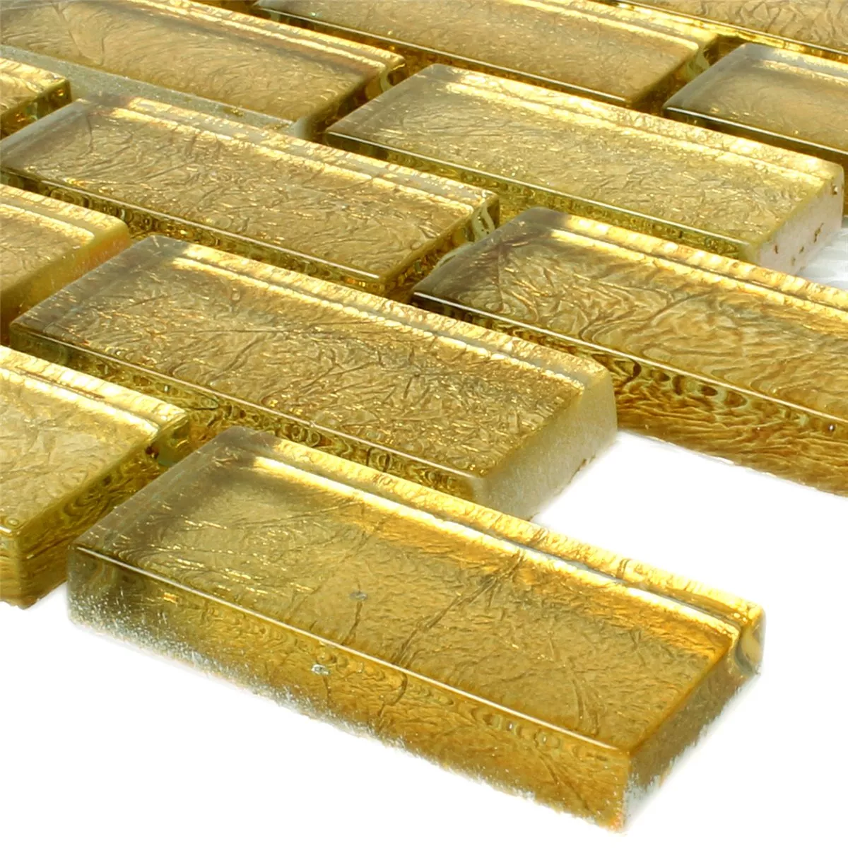Glasmosaik Plattor Saturn Guld Rektangel Glasmosaik Plattor Saturn Guld Rektangel