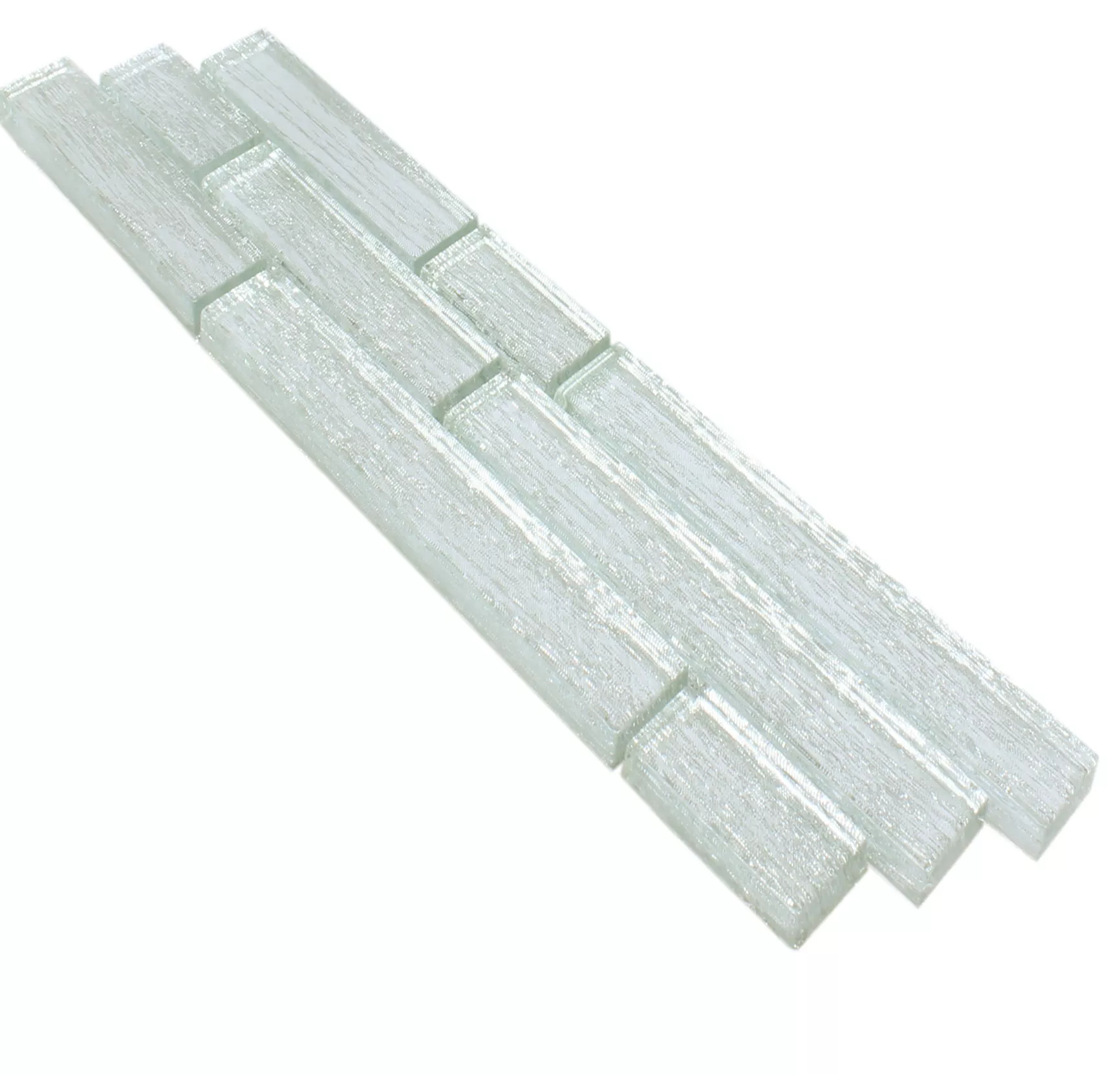 Glasmosaik Fliesenbordüre Canton Silber