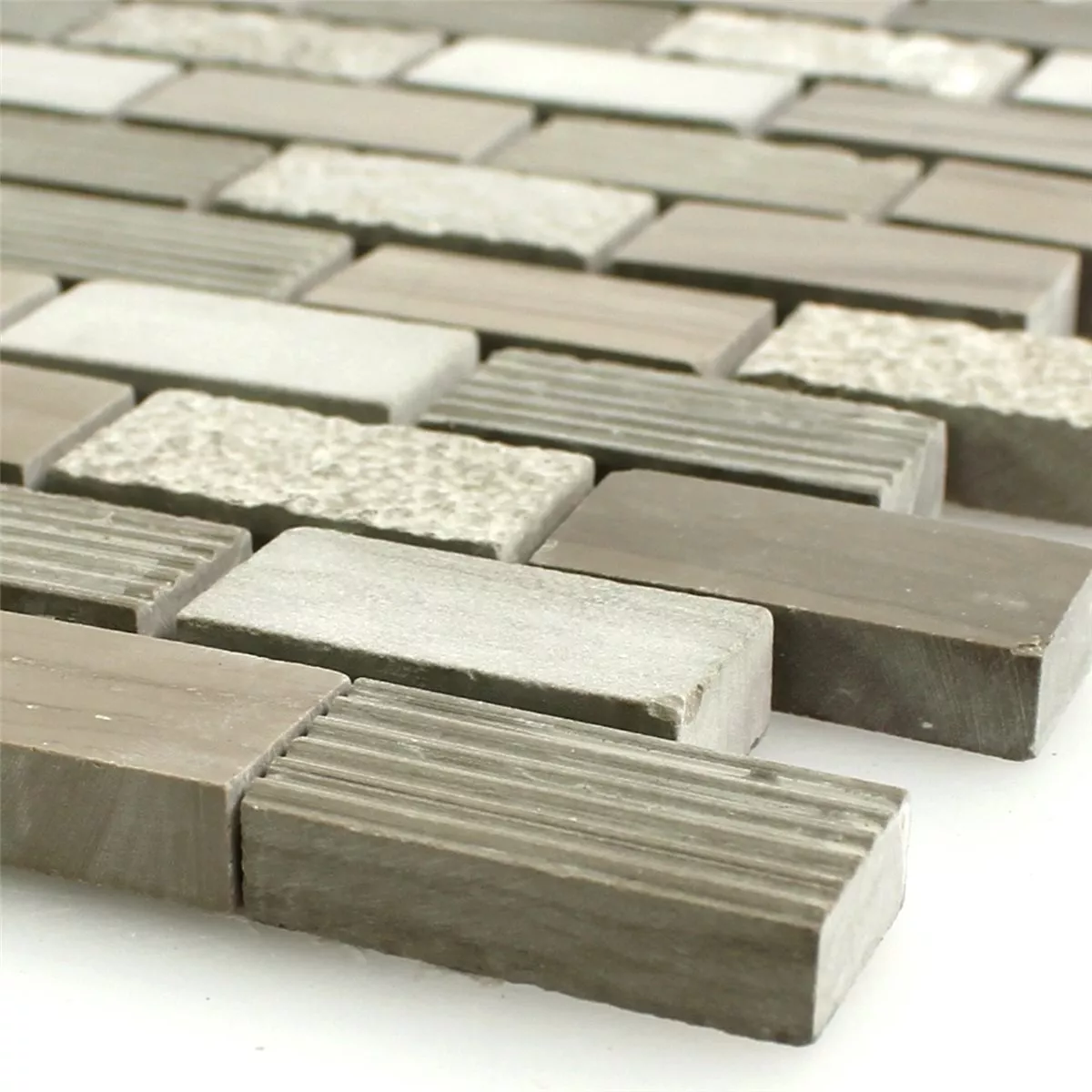 Mosaik Natursten Mocca Brun 15x30x8mm Mosaik Natursten Mocca Brun 15x30x8mm