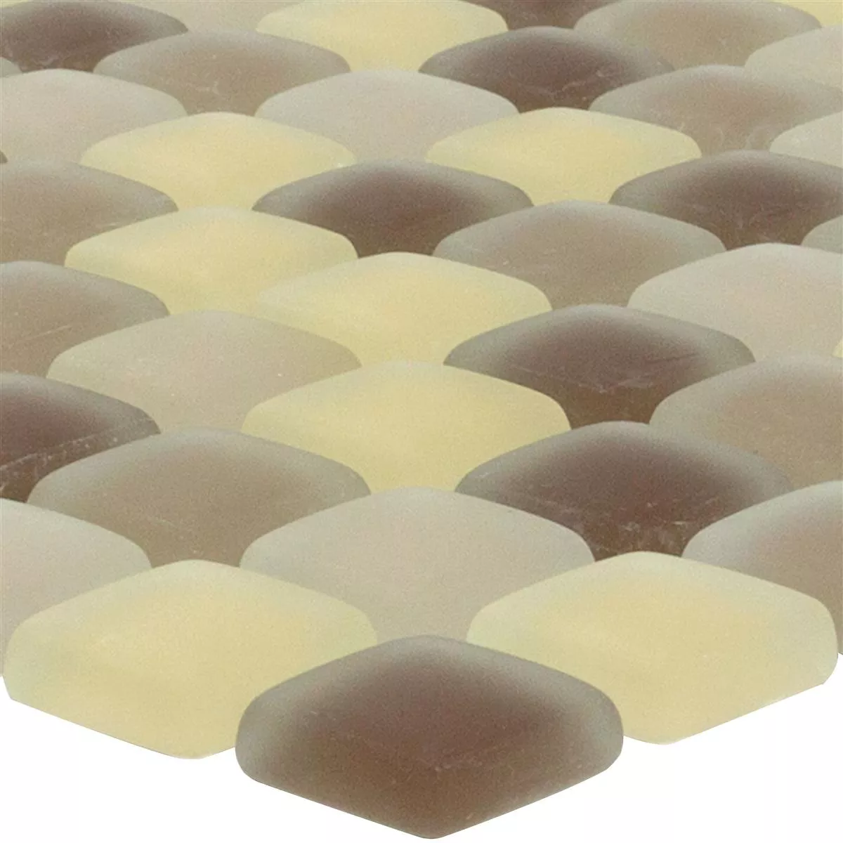 Glasmosaik Plattor Ponterio Frosted Brun Mix Glasmosaik Plattor Ponterio Frosted Brun Mix