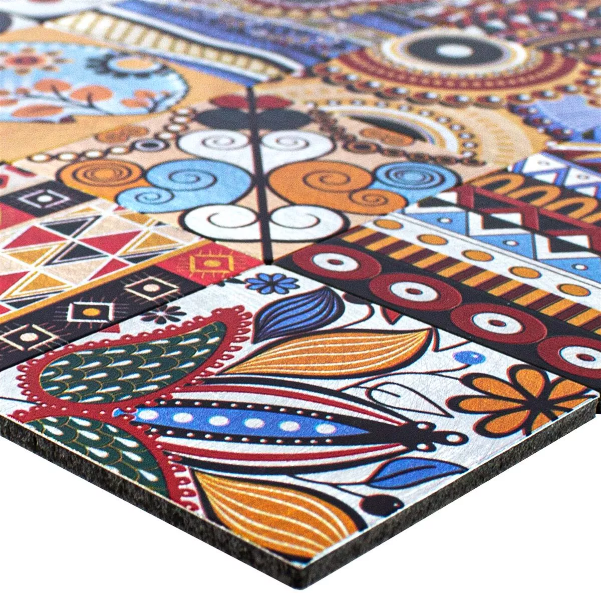 Metall Retro Mosaik AyBatur Självhäftande Färgrik Metall Retro Mosaik AyBatur Självhäftande Färgrik