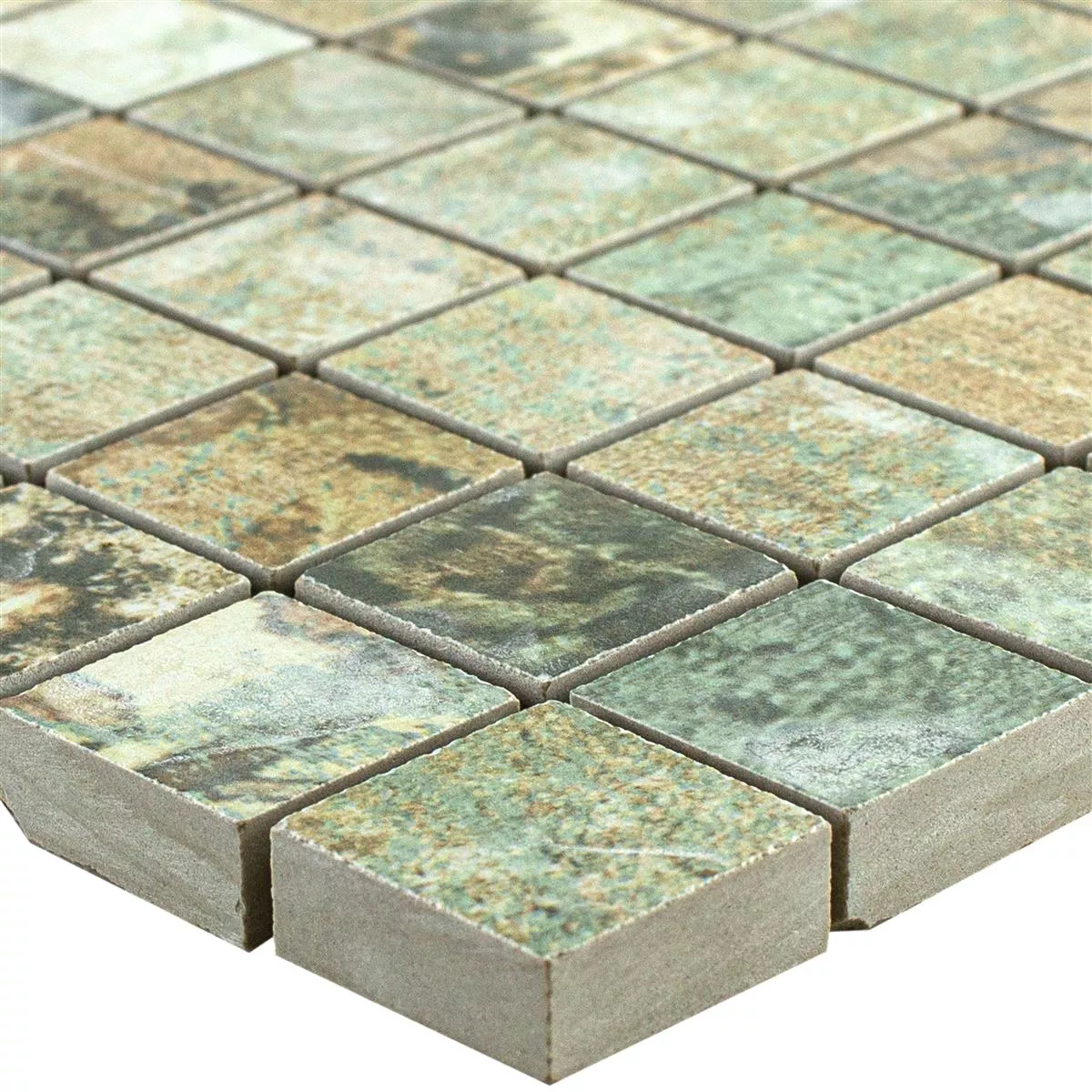 Keramikmosaik Plattor Moonlight Brun Grön 25x25mm Keramikmosaik Plattor Moonlight Brun Grön 25x25mm
