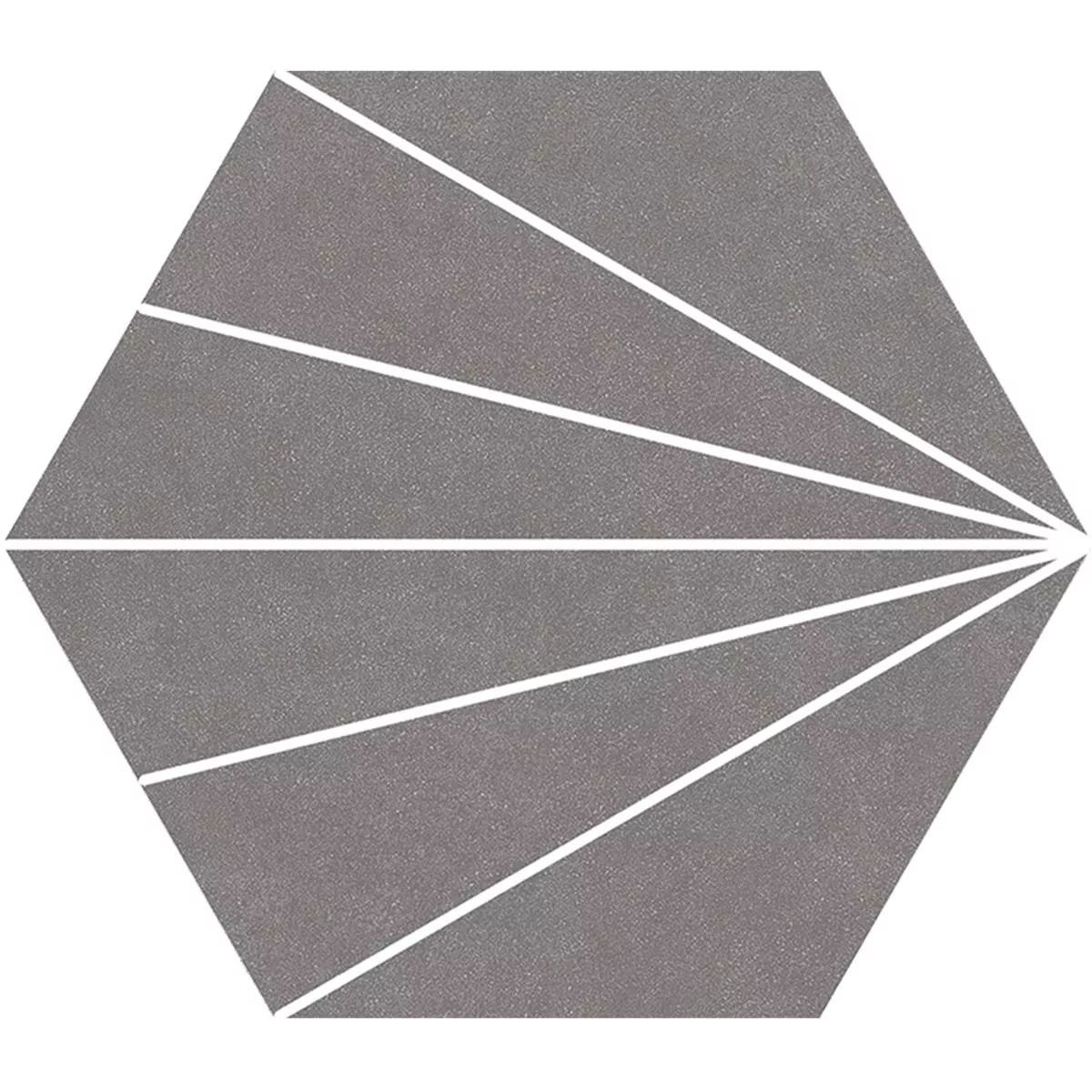 Feinsteinzeug Fliesen Millennium Hexagon 3D Optik Grau 22,5 x 25,9cm
