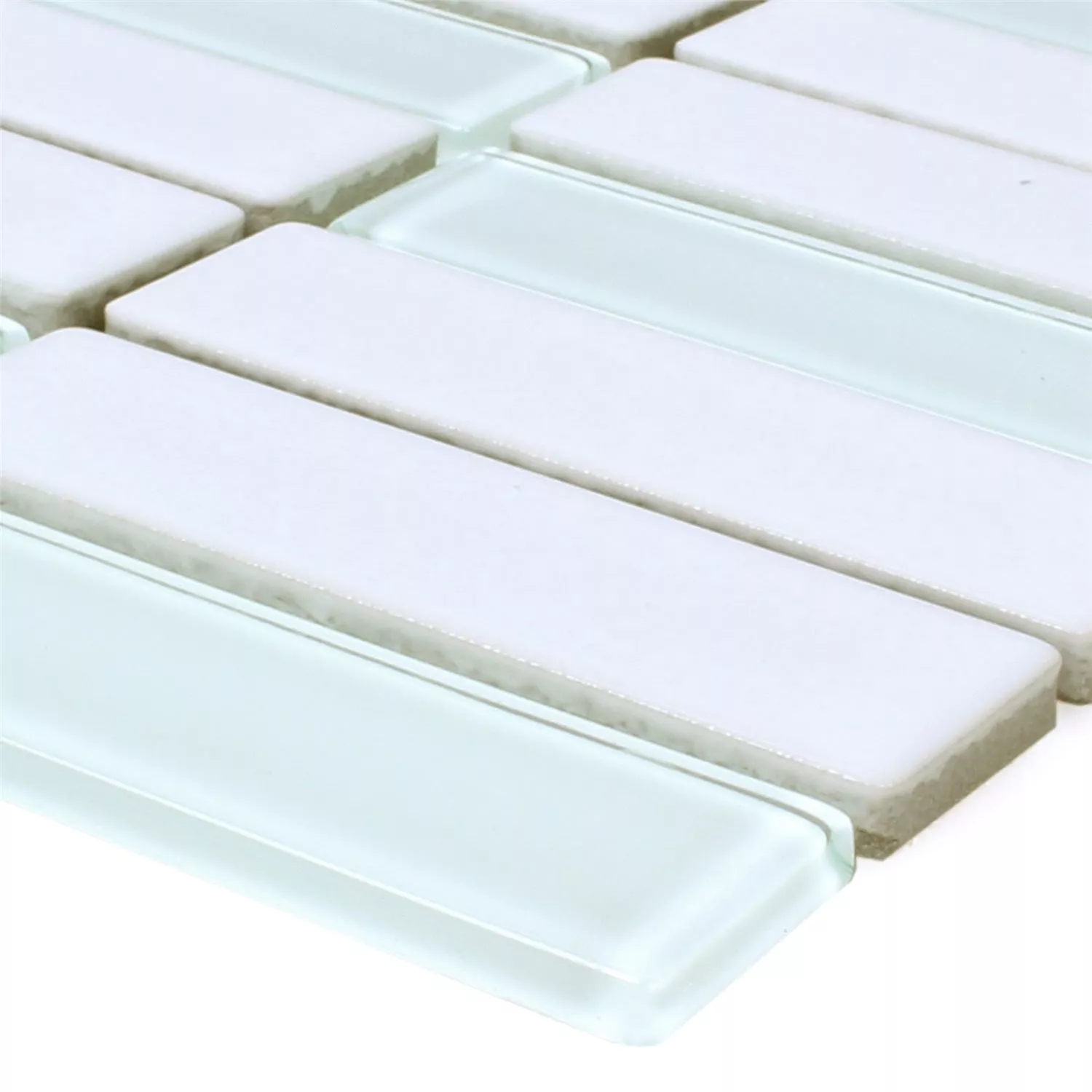 Keramik Glas Mosaik Romana Vit Matt Keramik Glas Mosaik Romana Vit Matt