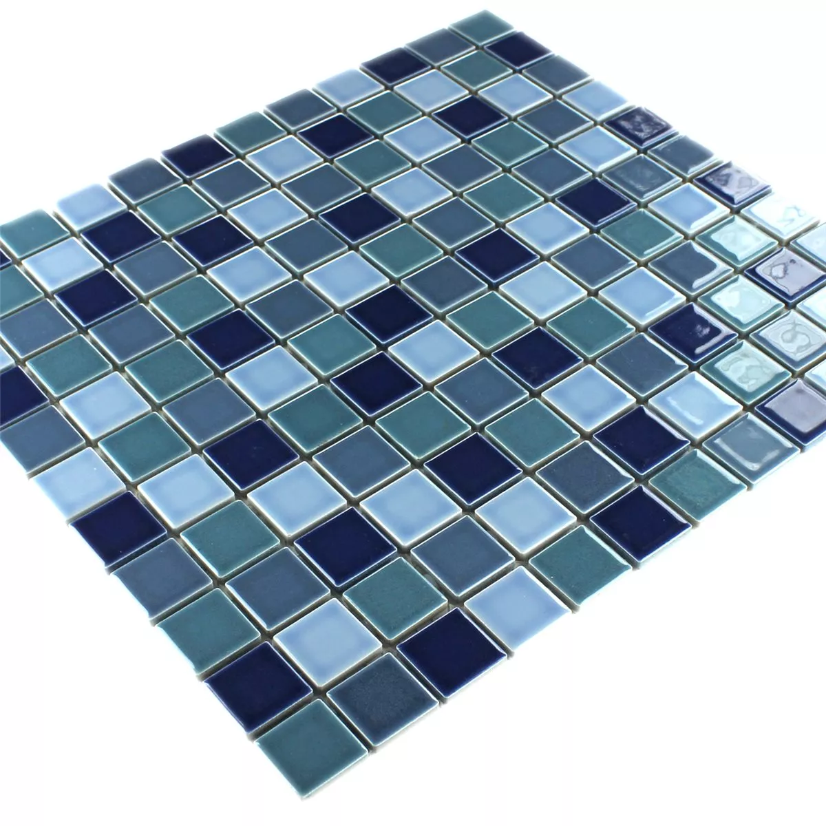 Keramik Mosaikfliesen Bodaway Blau Mix Glänzend