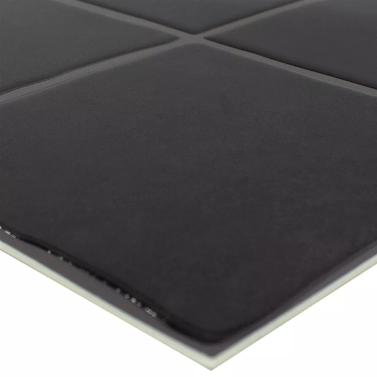 Mosaikfliese Lavin Schwarz Glänzend Selbstklebend