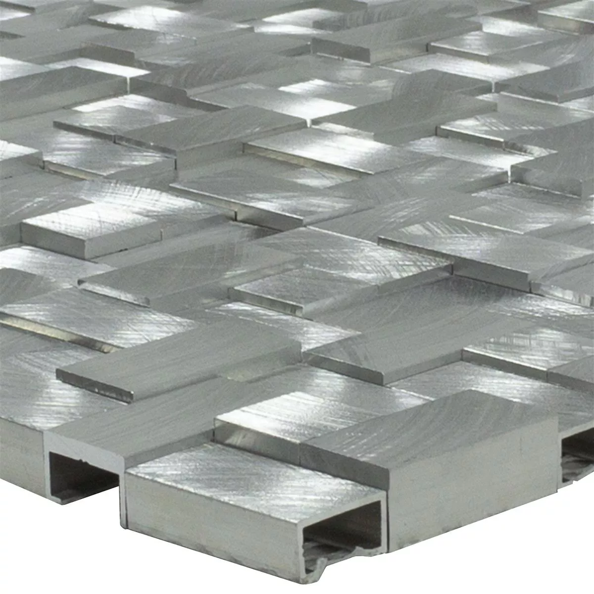 Aluminium Metall Mosaik Quantum Silver Aluminium Metall Mosaik Quantum Silver