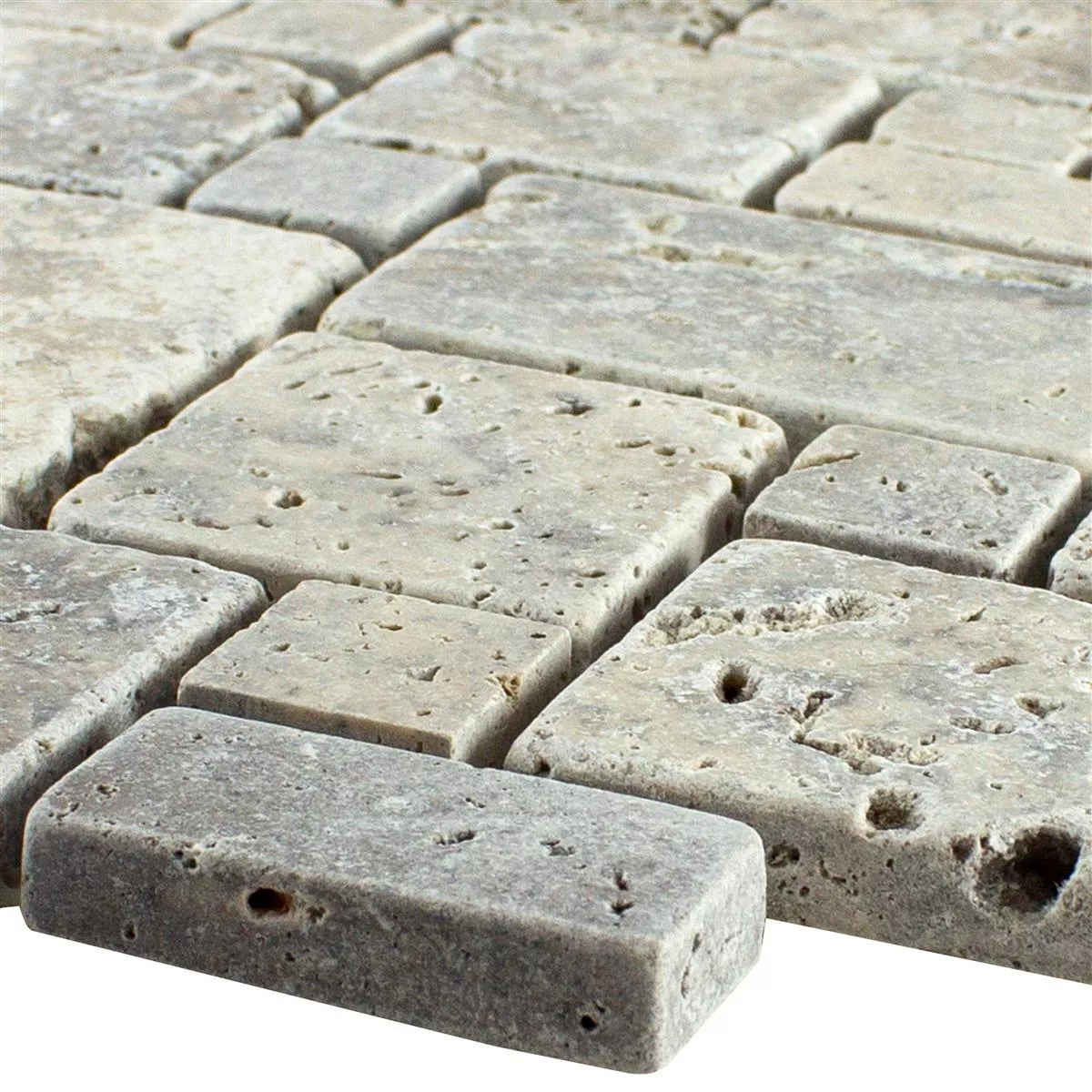 Natursten Travertin Mosaik LaGrange Silver Natursten Travertin Mosaik LaGrange Silver